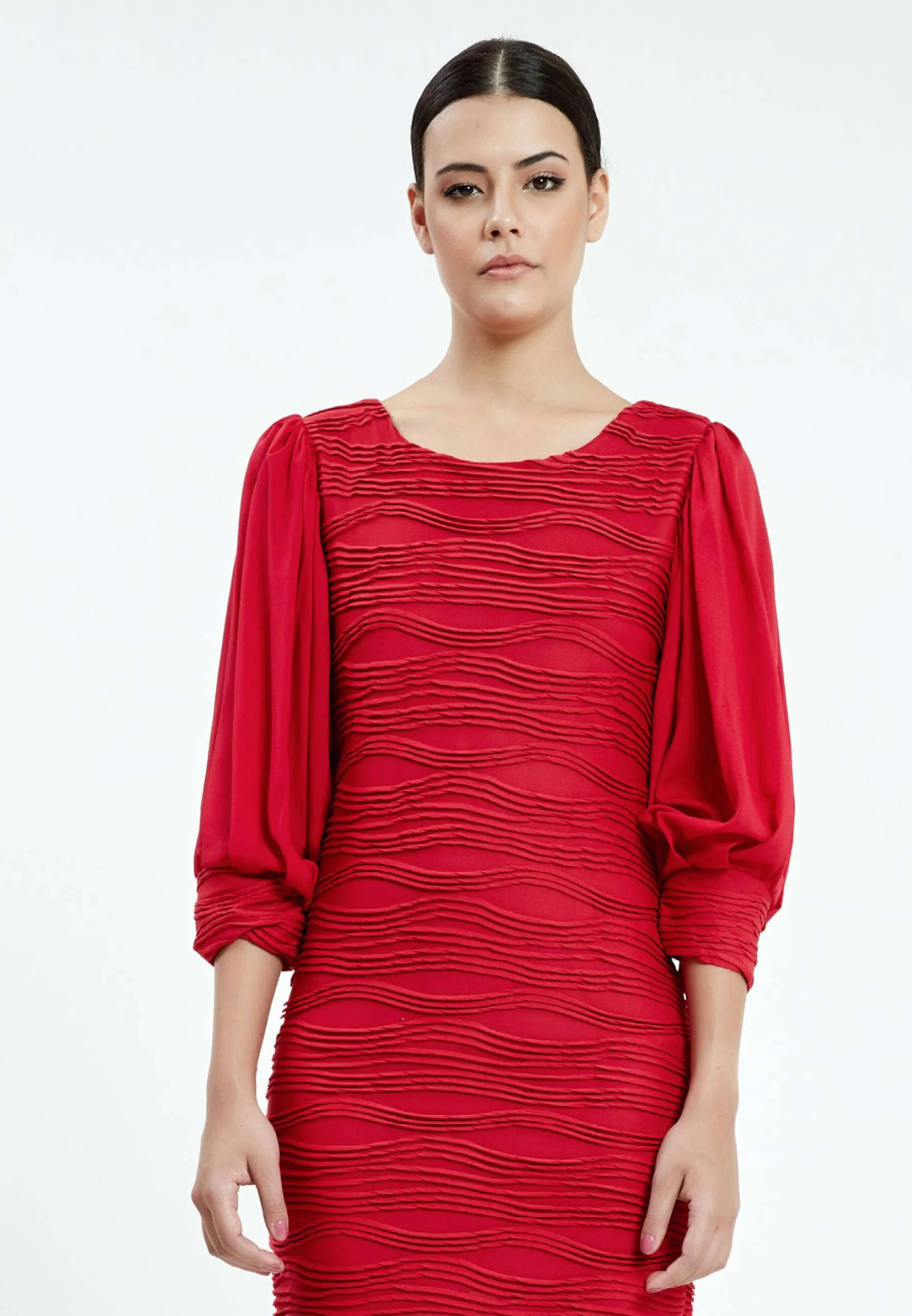 Mid-Length Mini Chiffon Column Regular Casual Dress ser16664 - Image 12