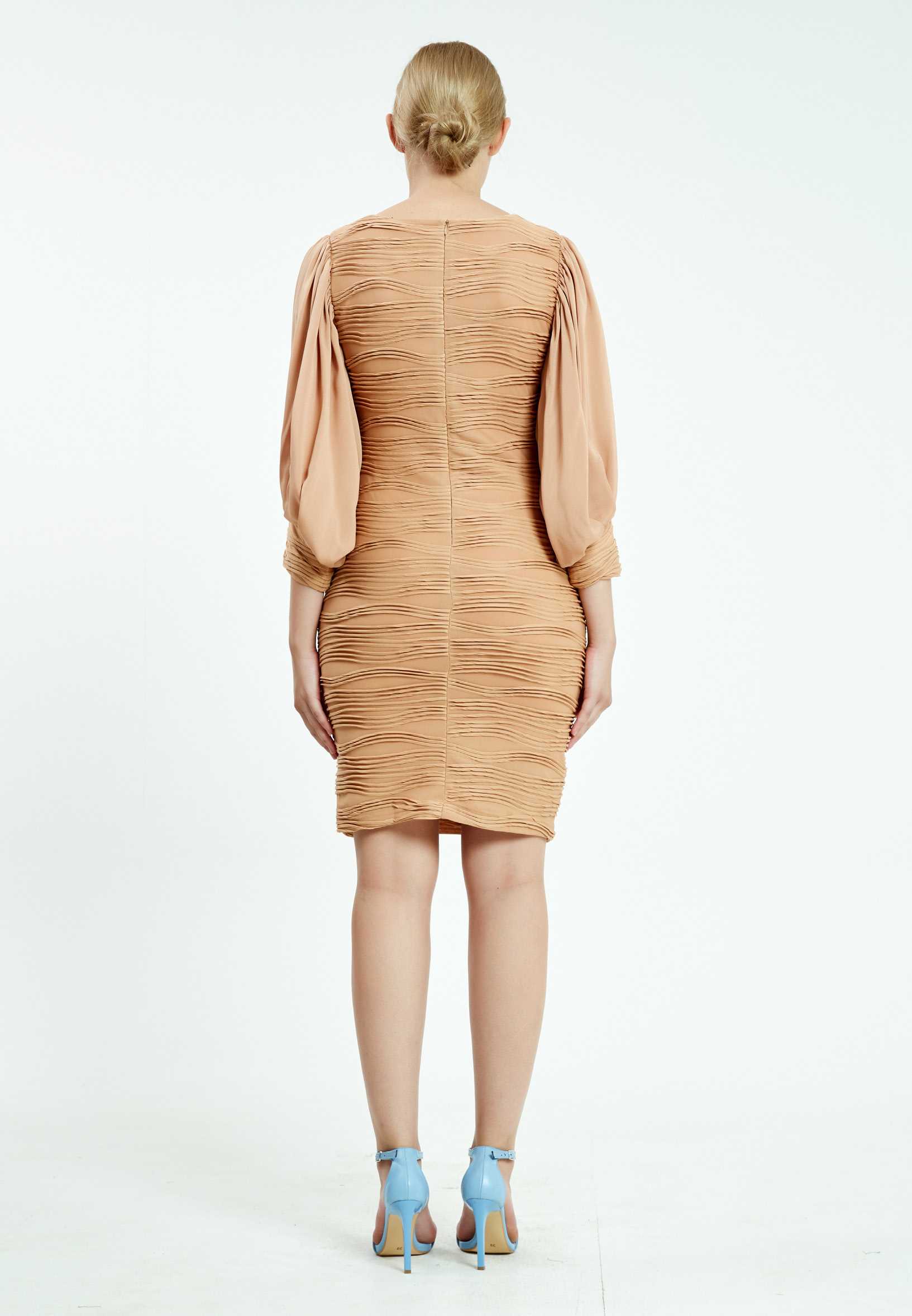 Mid-Length Mini Chiffon Column Regular Casual Dress ser16664 - Image 2