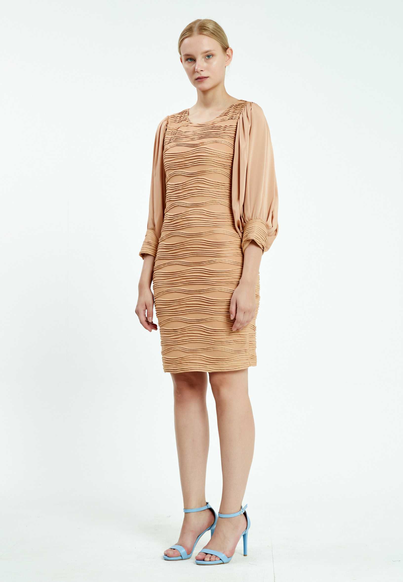 Mid-Length Mini Chiffon Column Regular Casual Dress ser16664 - Image 3
