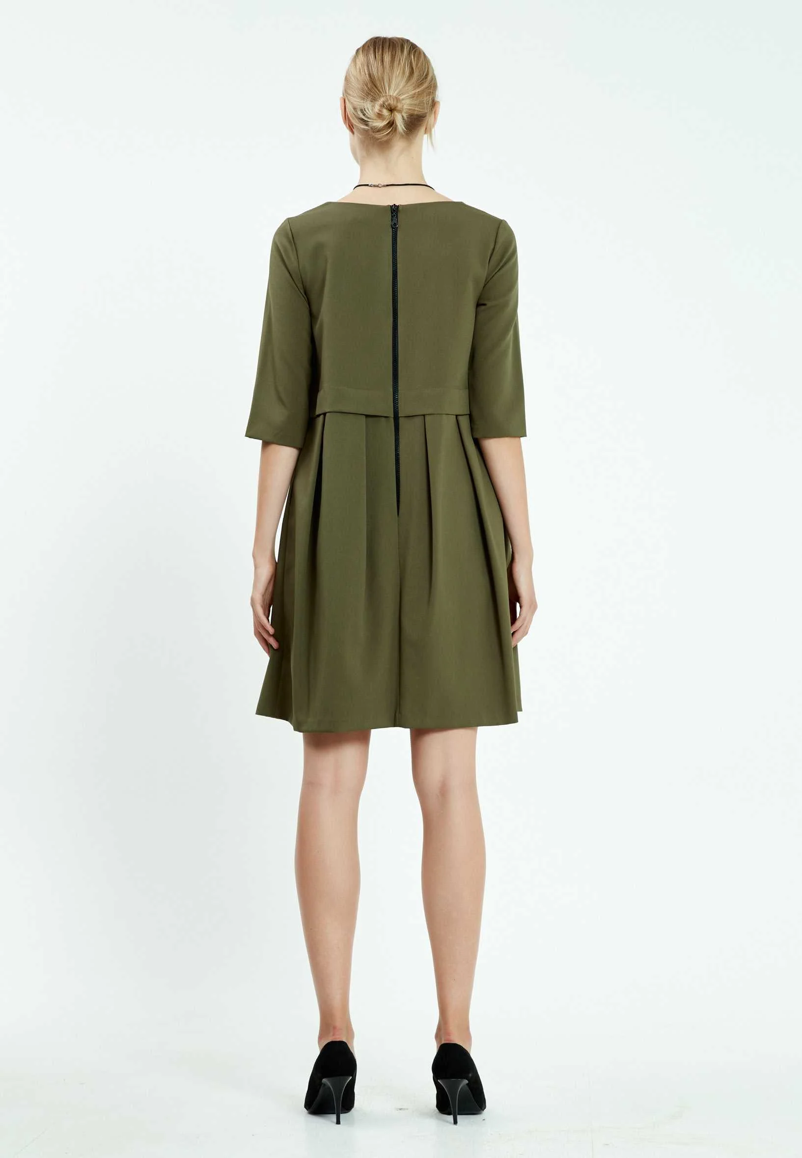 Mid-Length Mini Crepe Column Regular Casual Dress bov1090 - Image 2