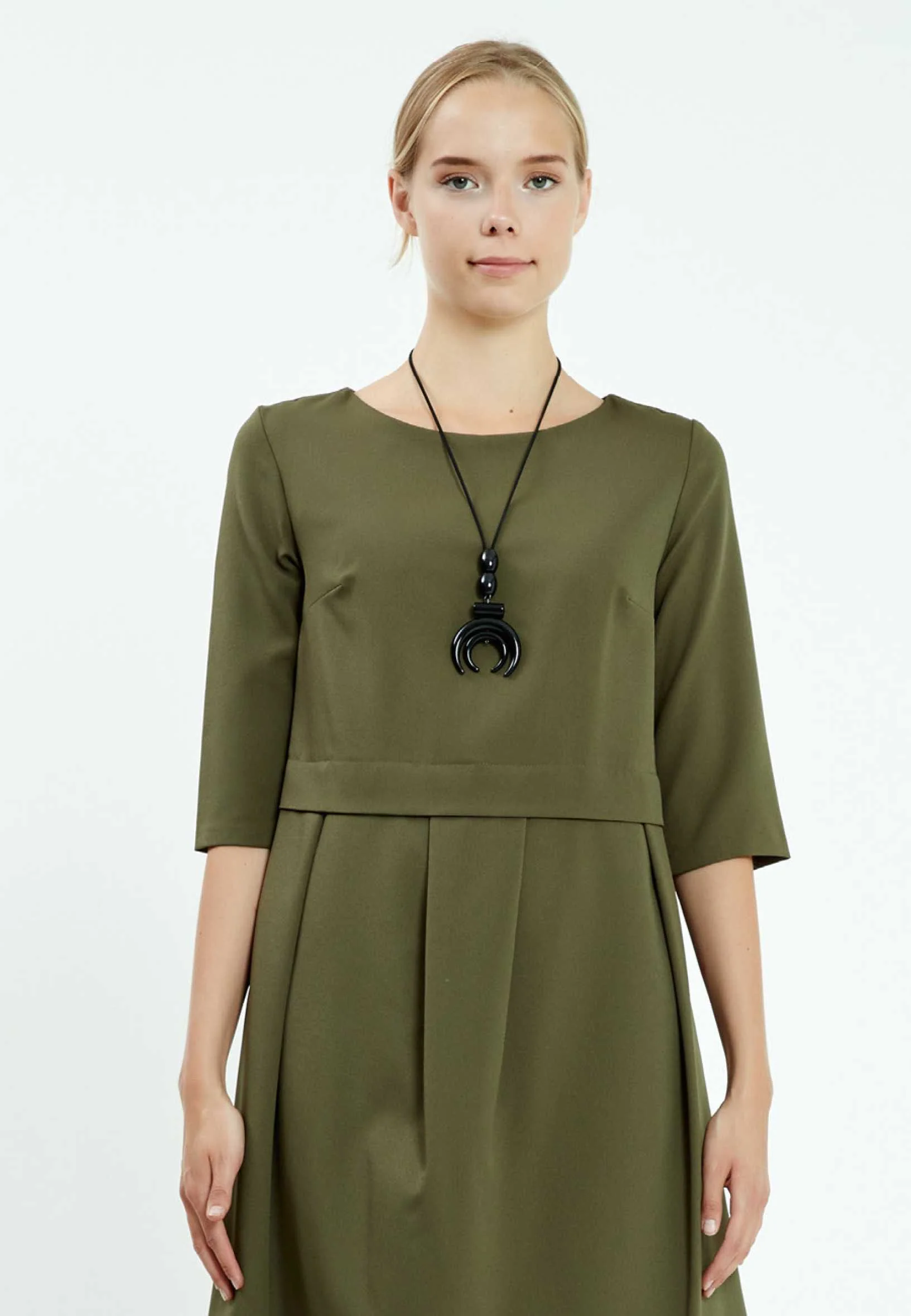 Mid-Length Mini Crepe Column Regular Casual Dress bov1090 - Image 4