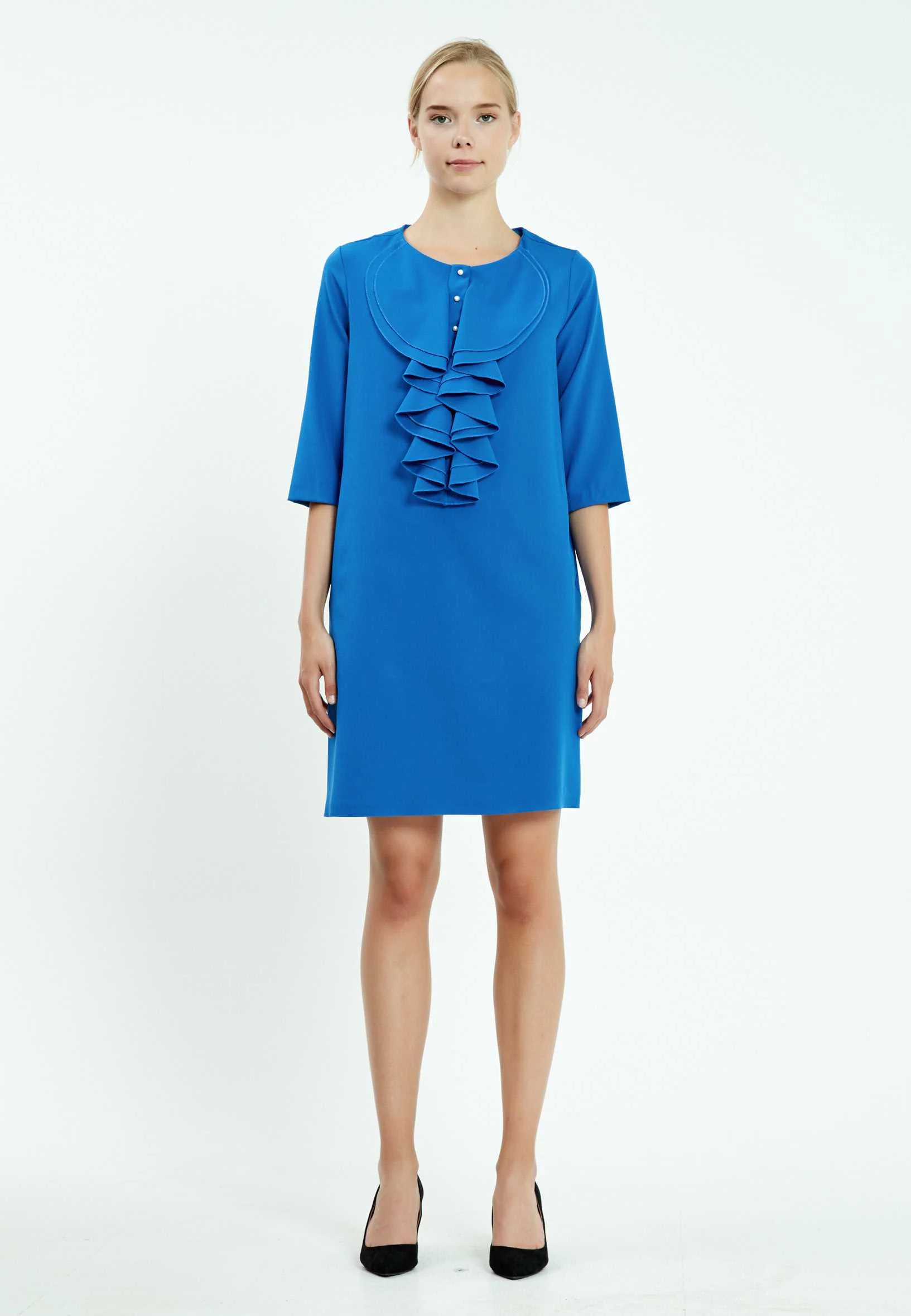 Mid-Length Mini Crepe Column Regular Casual Dress bov1934