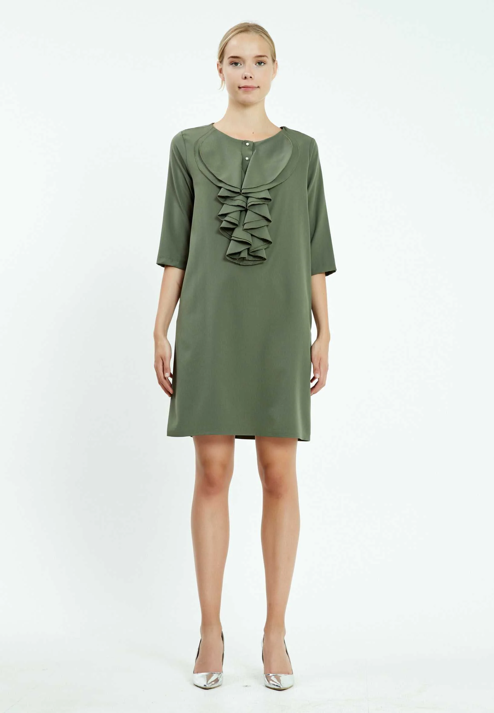 Mid-Length Mini Crepe Column Regular Casual Dress bov1934 - Image 5