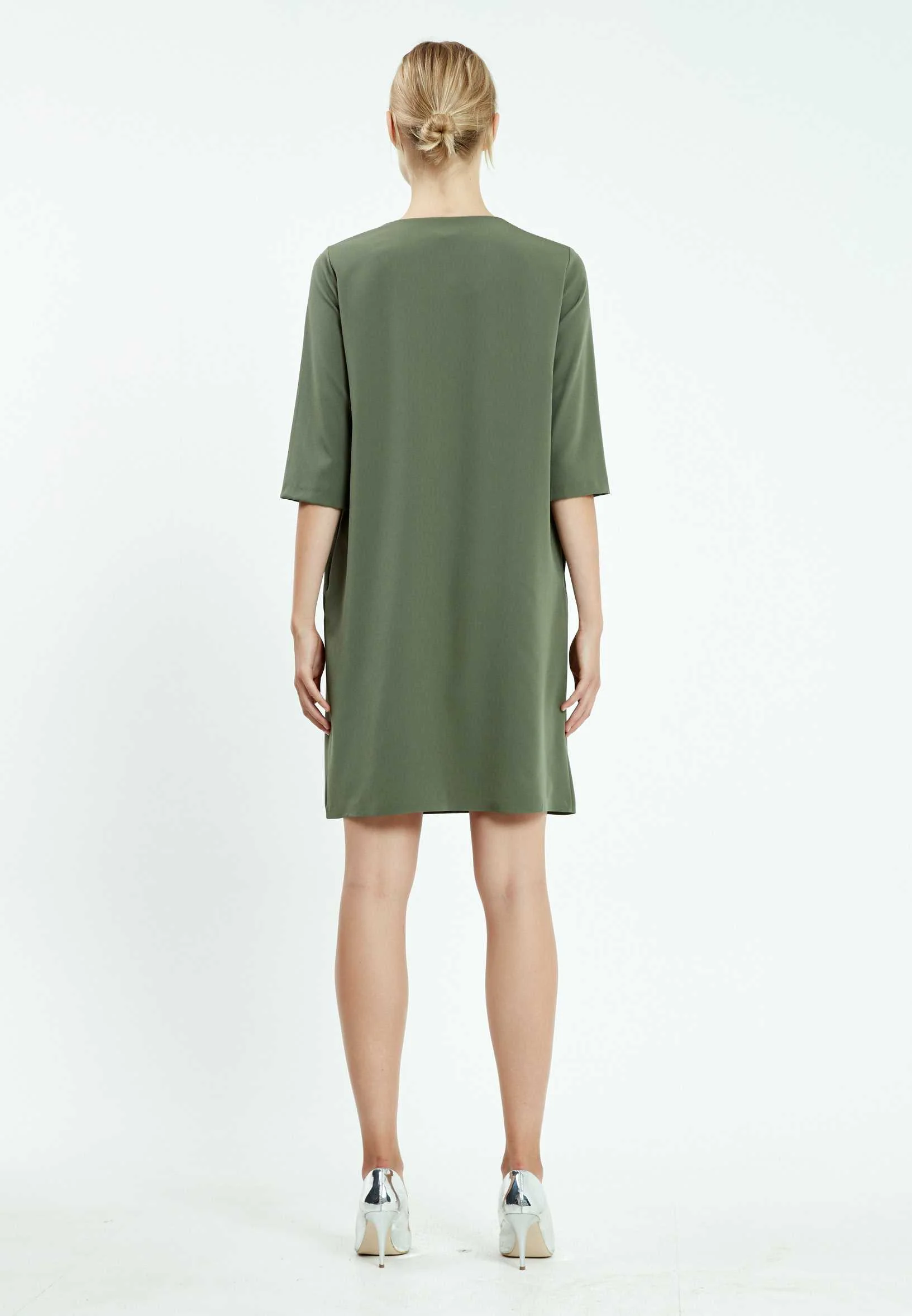 Mid-Length Mini Crepe Column Regular Casual Dress bov1934 - Image 6