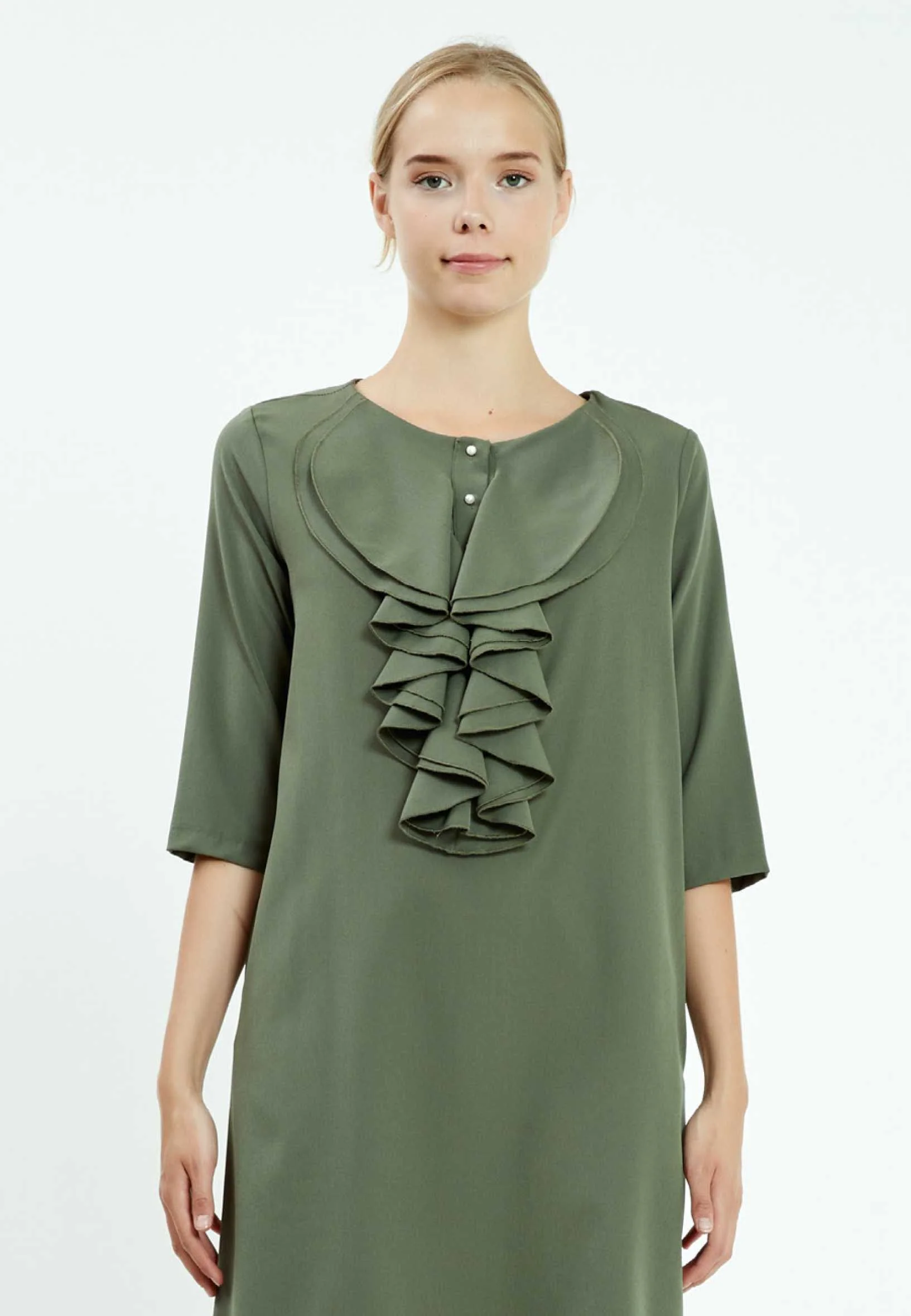 Mid-Length Mini Crepe Column Regular Casual Dress bov1934 - Image 8