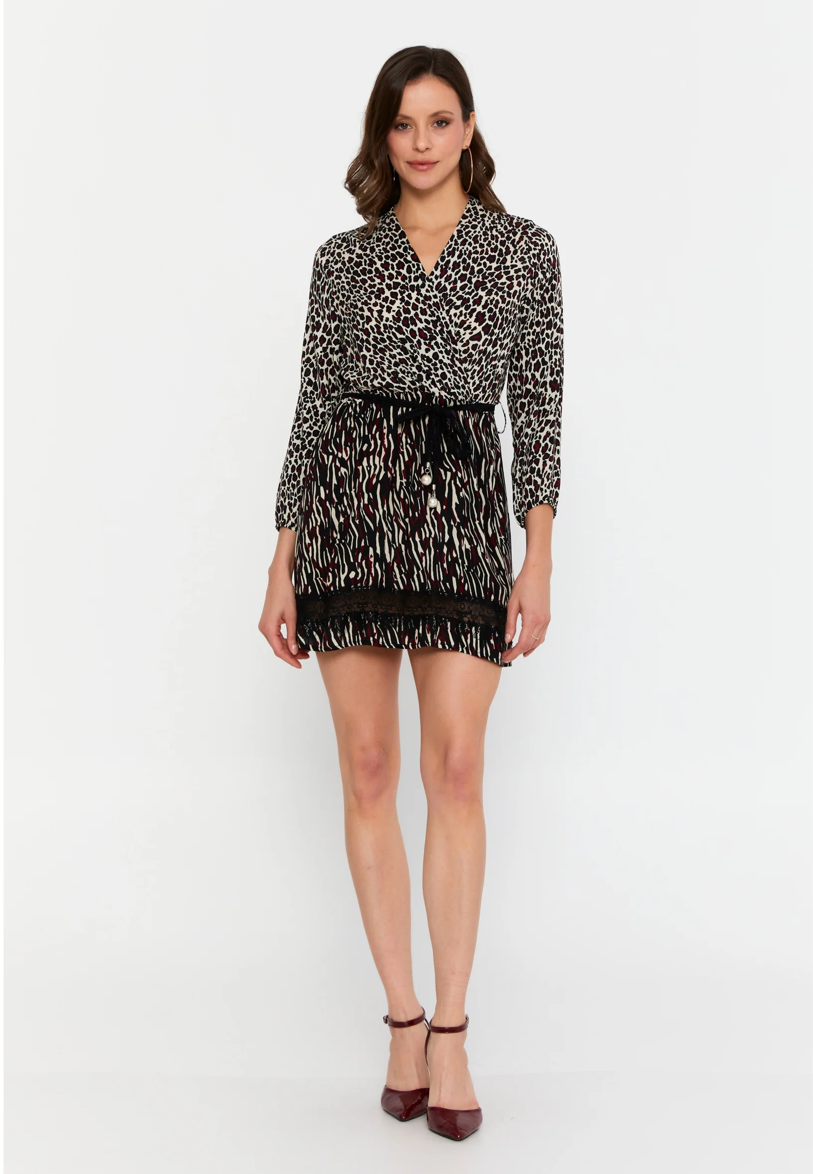 Mid-Length Mini Crepe Column Regular Casual Dress clf15969 - Image 5