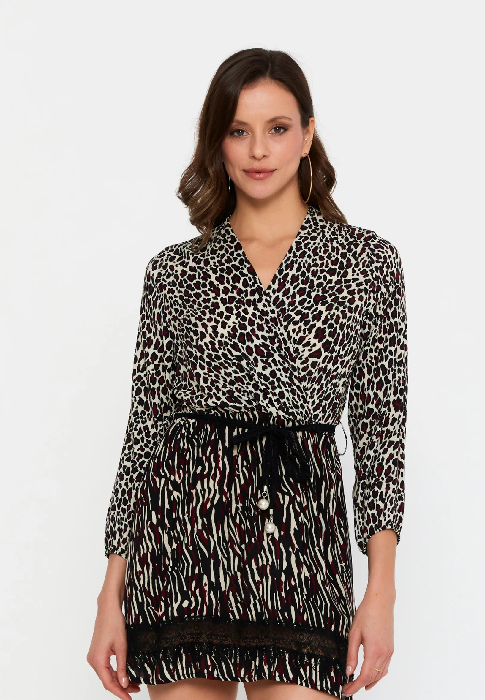 Mid-Length Mini Crepe Column Regular Casual Dress clf15969 - Image 8