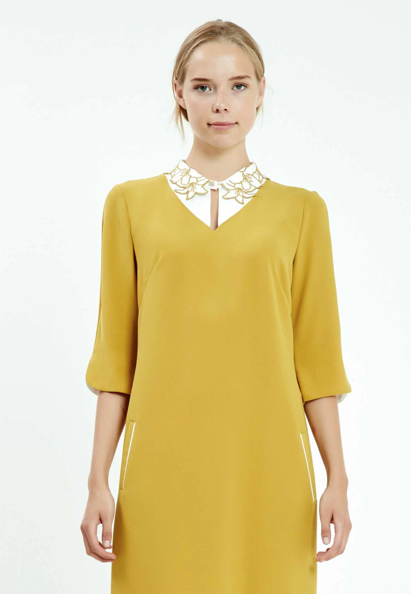 Mid-Length Mini Crepe Column Regular Casual Dress mis17026 - Image 4