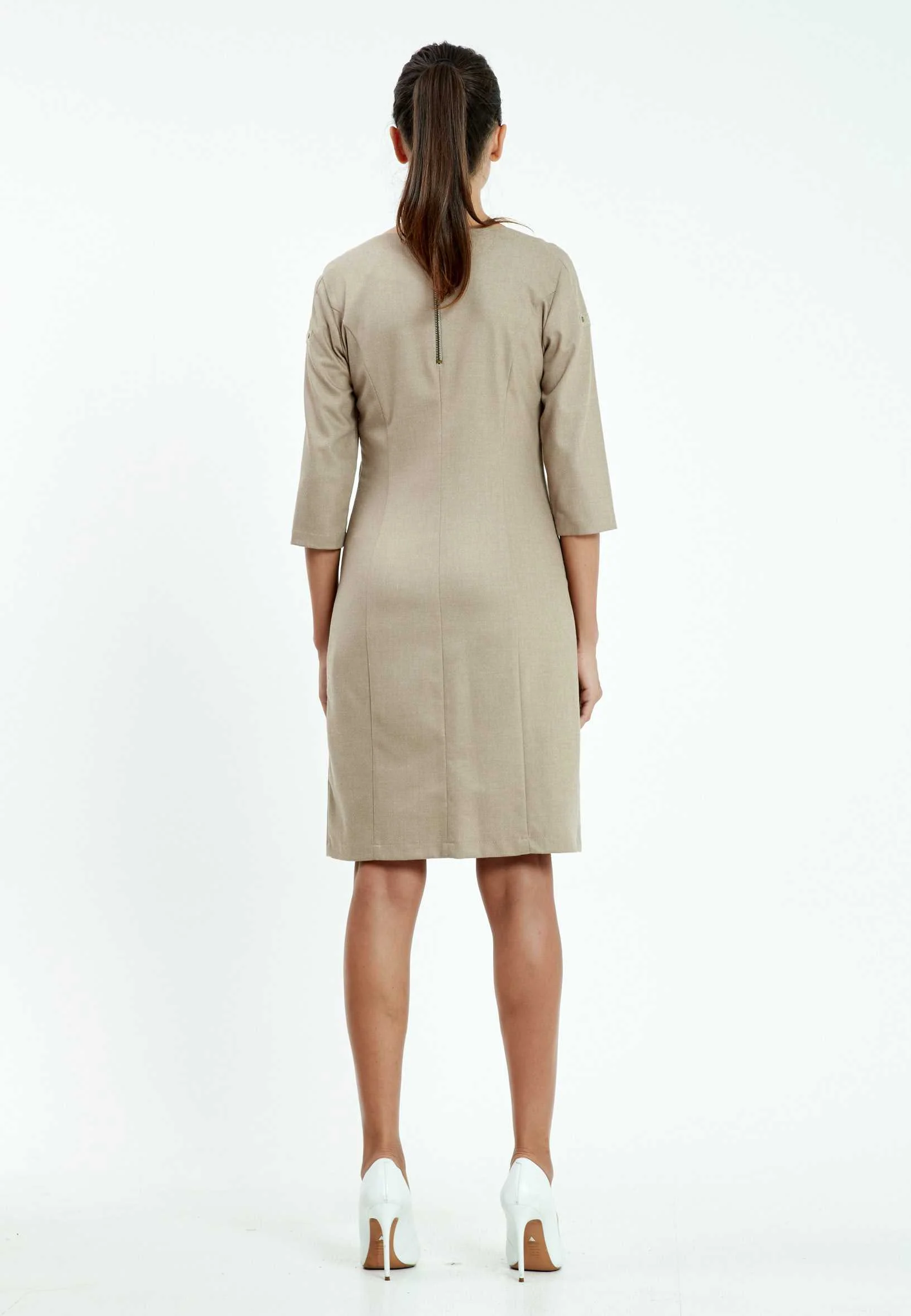 Mid-Length Mini Crepe Column Regular Casual Dress mis916013 - Image 2