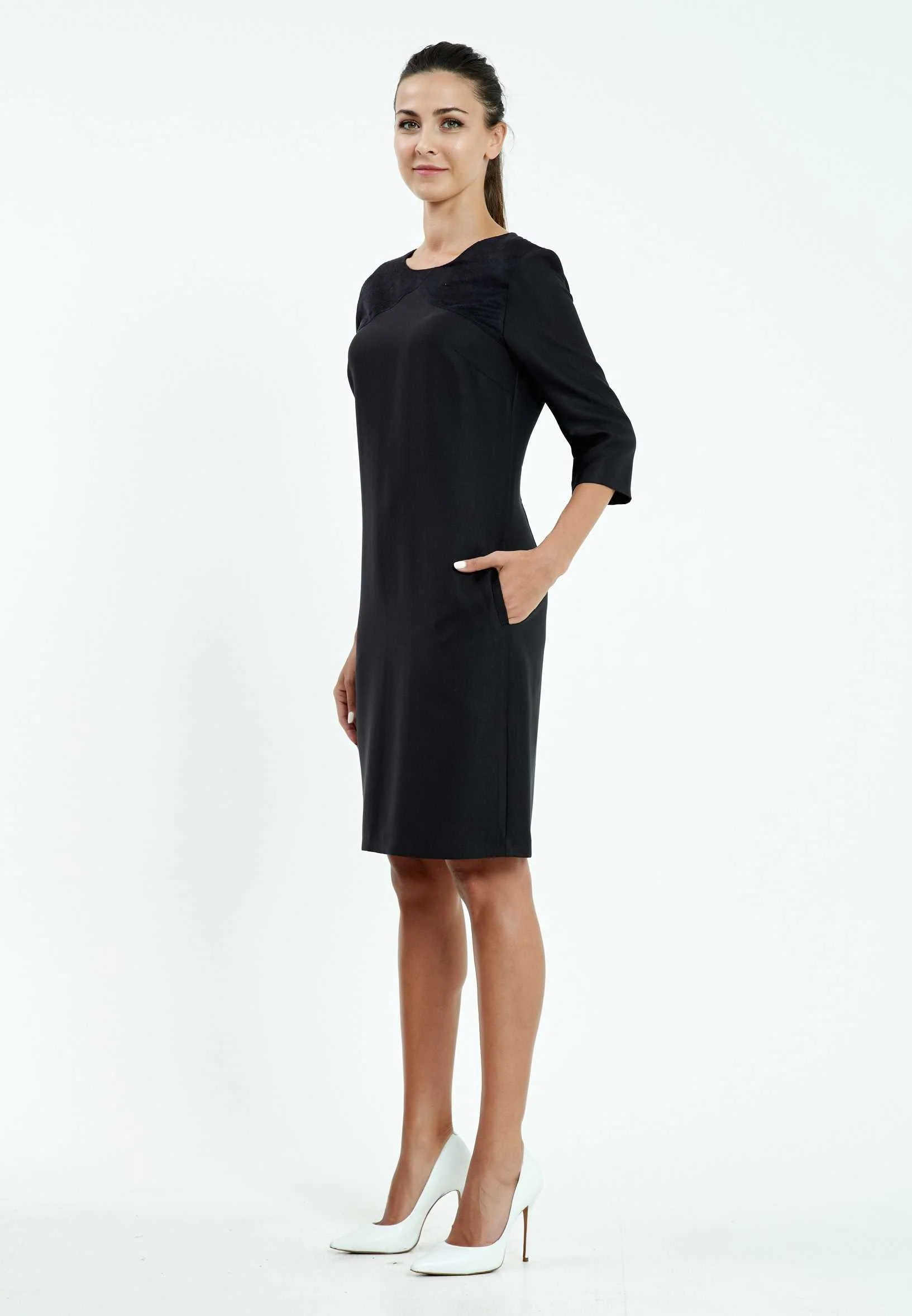 Mid-Length Mini Crepe Column Regular Casual Dress mis916014 - Image 3