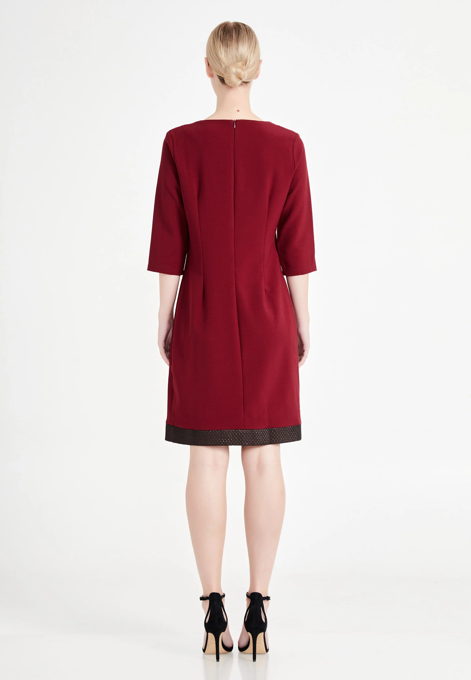 Mid-Length Mini Crepe Column Regular Casual Dress ser18427 - Image 6