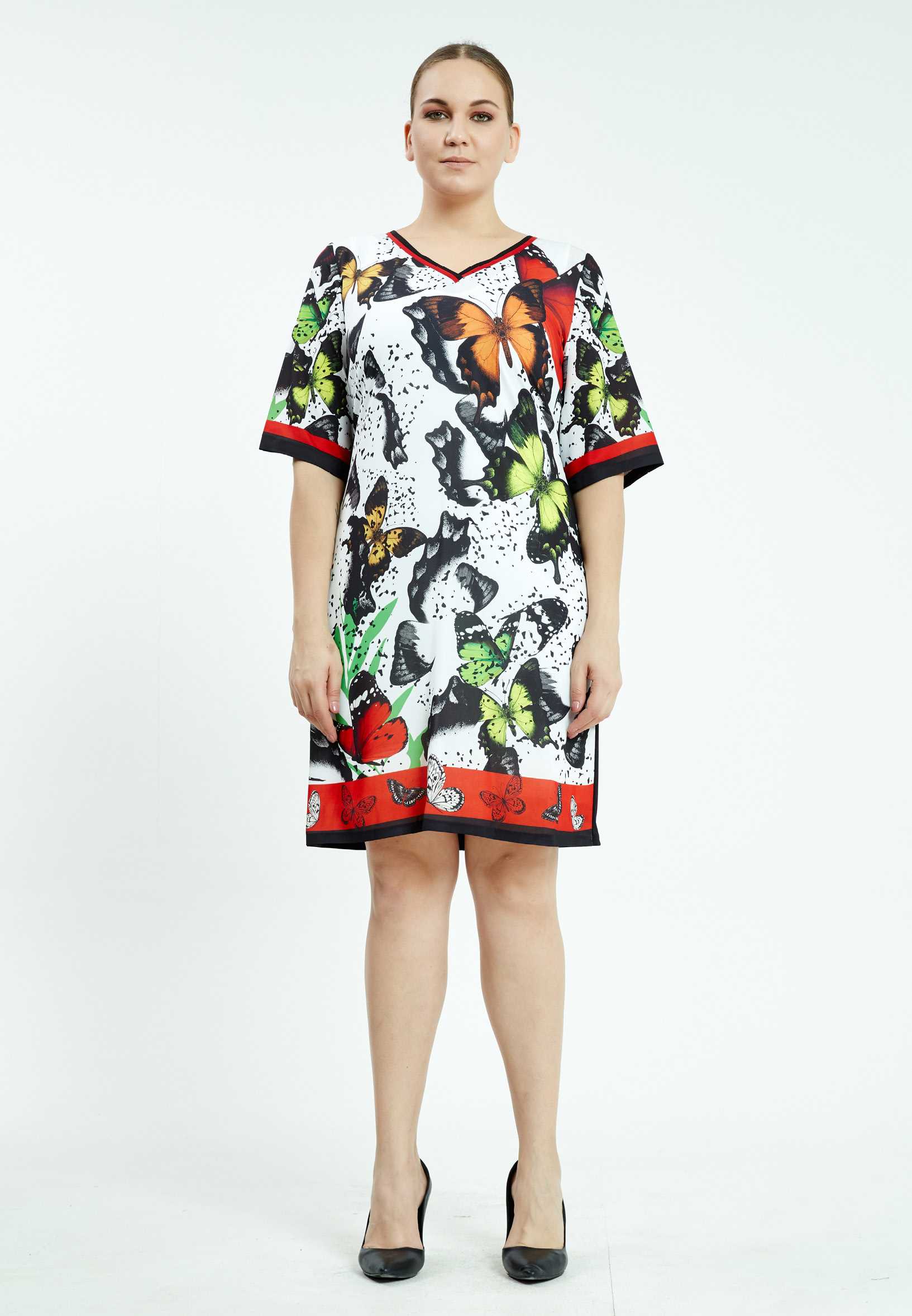 Mid-Length Mini Lycra Column Plus Size Casual Dress ayb19y9065