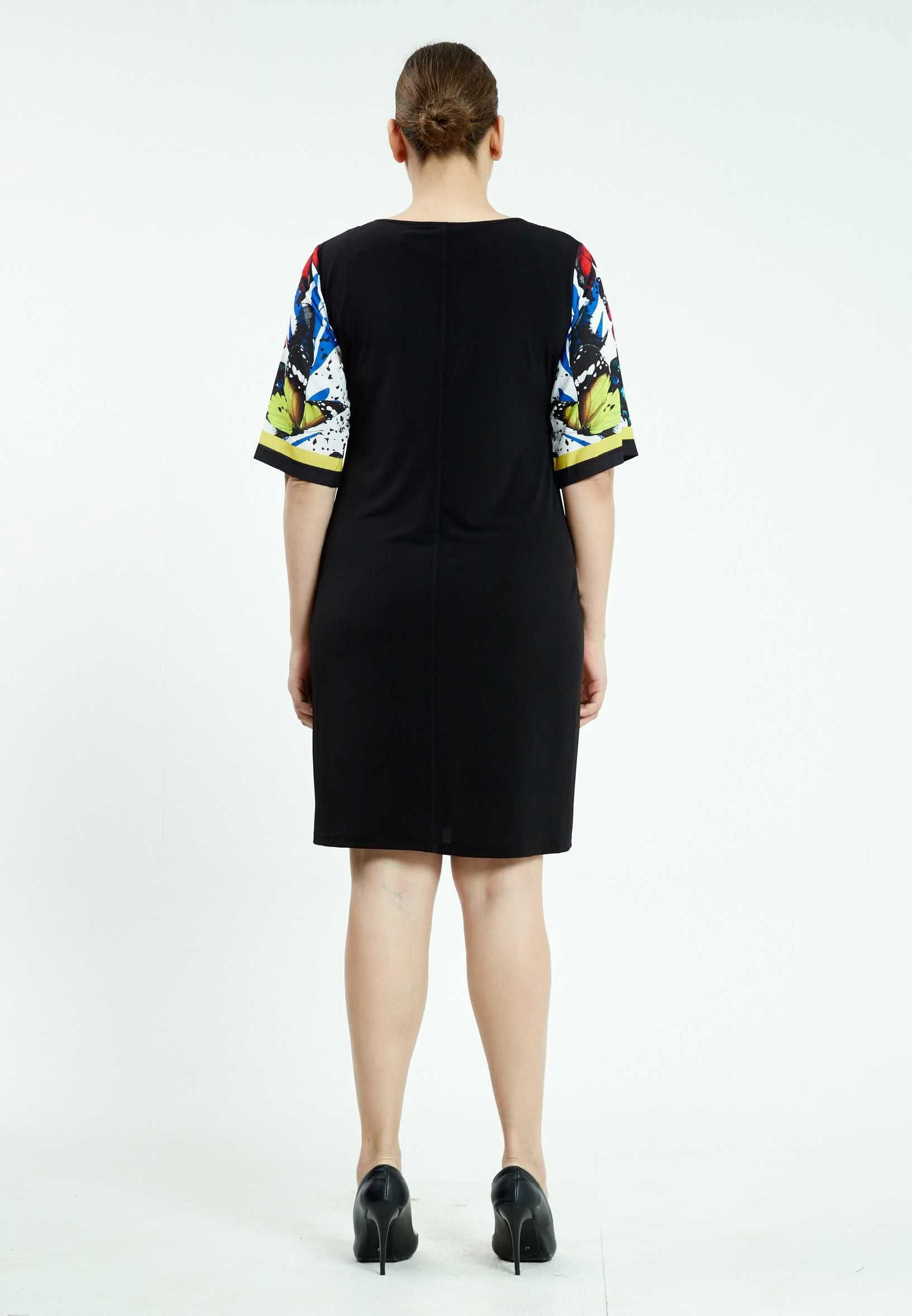 Mid-Length Mini Lycra Column Plus Size Casual Dress ayb19y9065 - Image 6