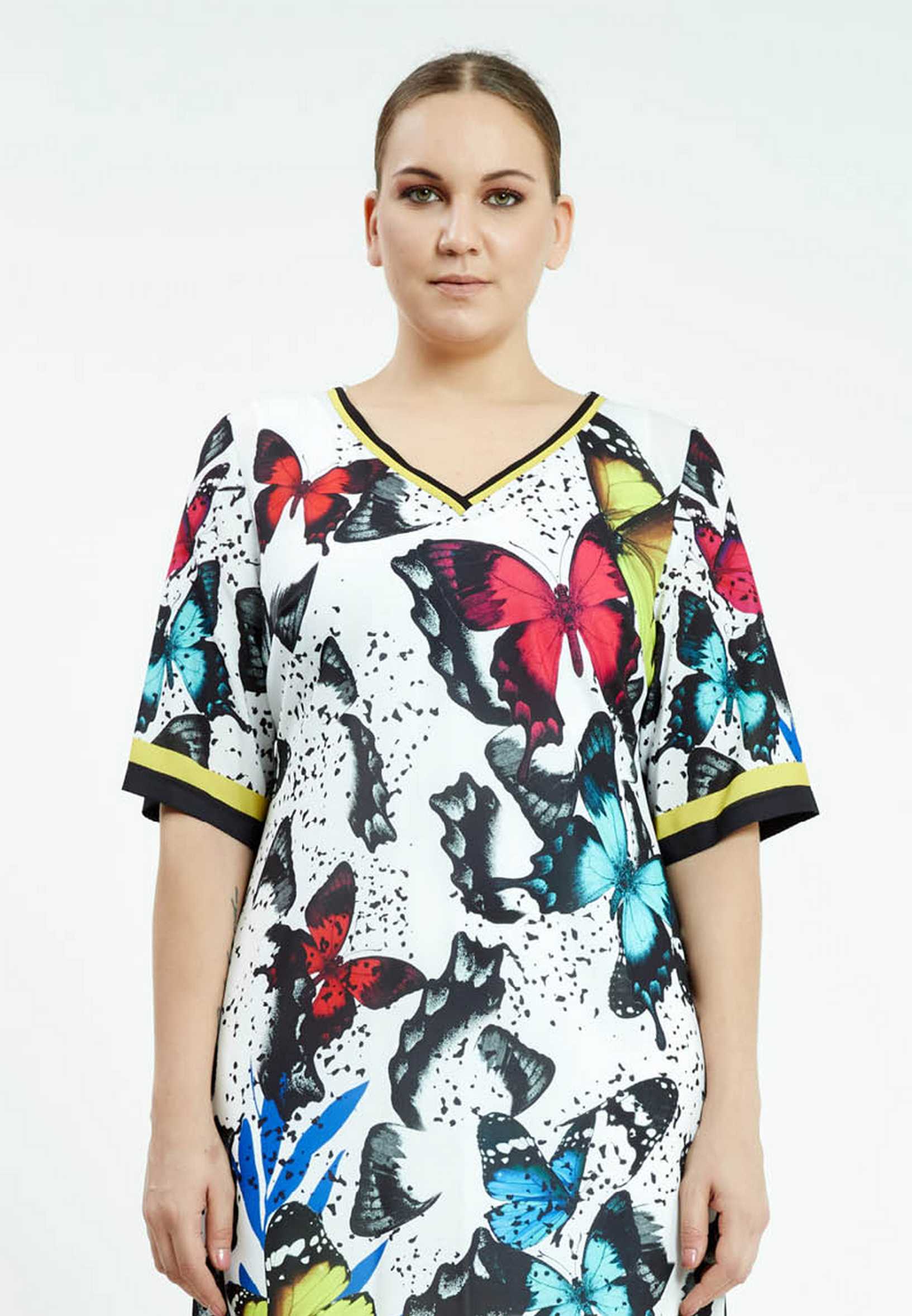 Mid-Length Mini Lycra Column Plus Size Casual Dress ayb19y9065 - Image 8