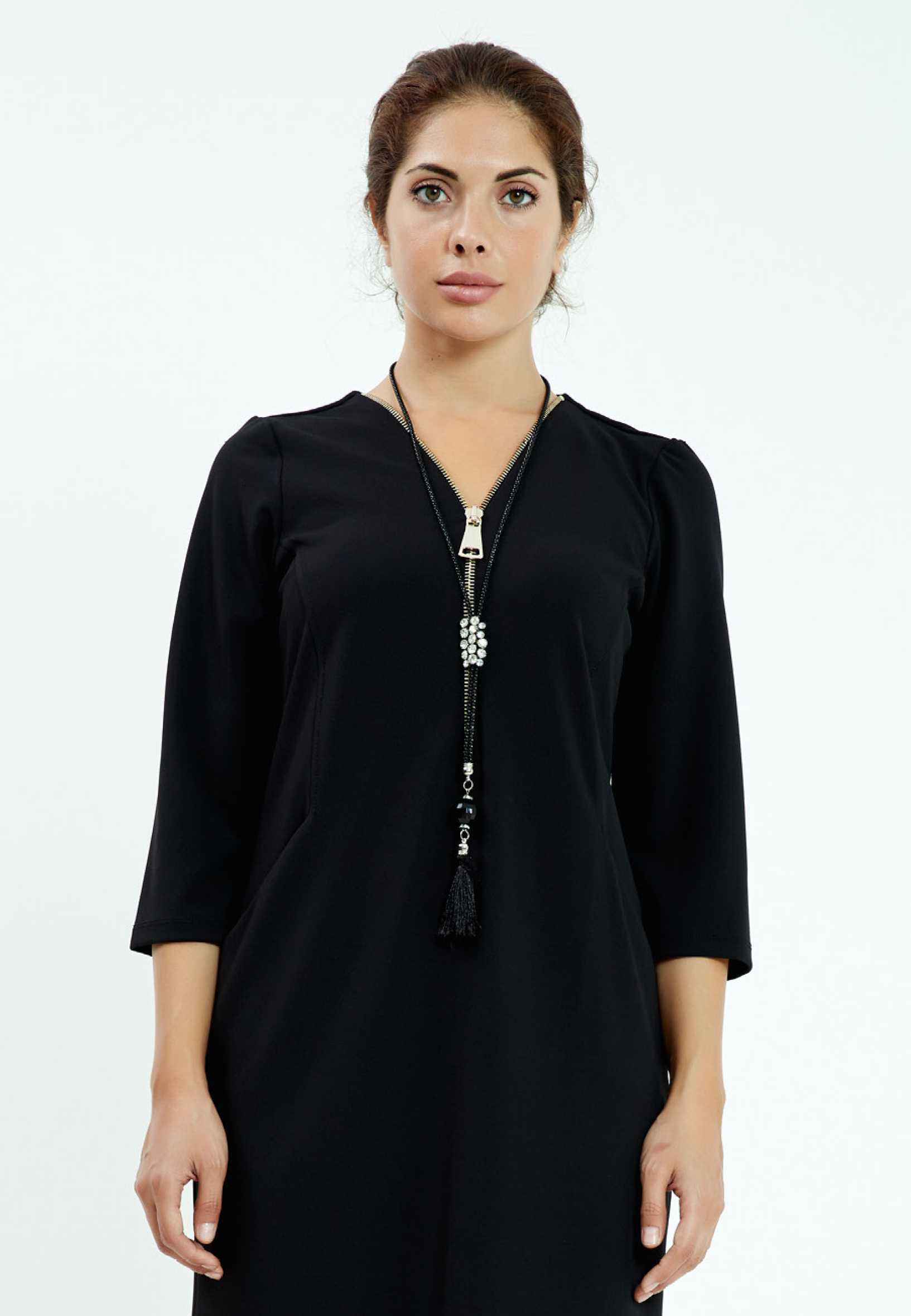 Mid-Length Mini Lycra Column Plus Size Casual Dress ayb9131 - Image 4
