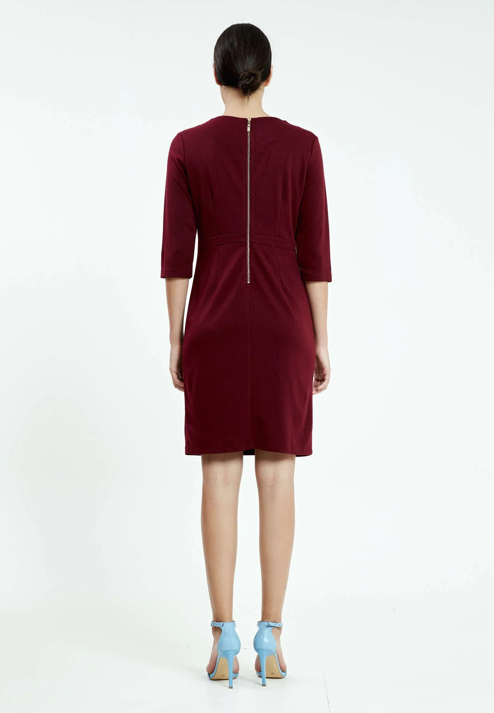 Mid-Length Mini Lycra Column Regular Casual Dress ser18270 - Image 6