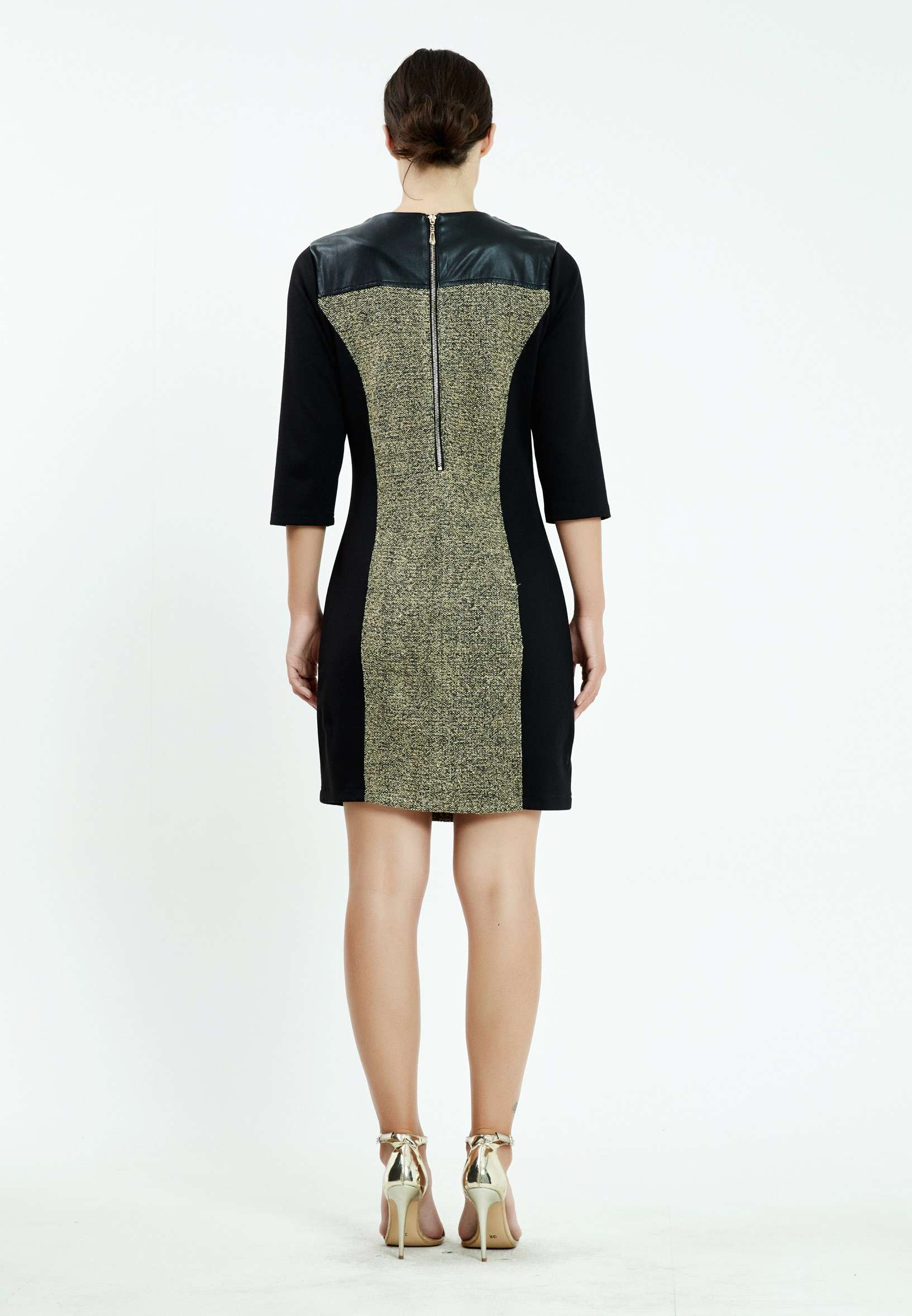 Mid-Length Mini Lycra Column Regular Casual Dress ser18273 - Image 2