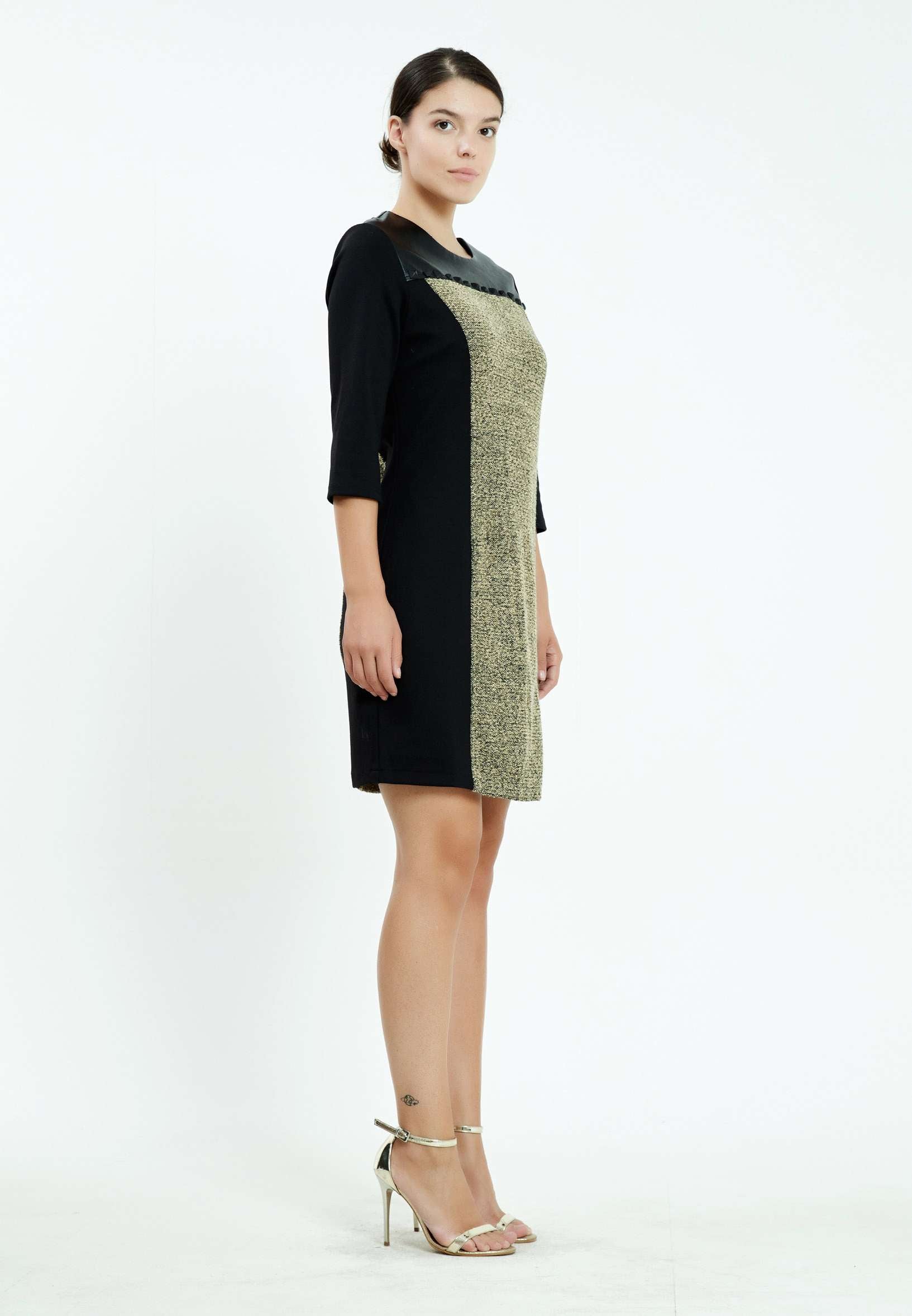 Mid-Length Mini Lycra Column Regular Casual Dress ser18273 - Image 3
