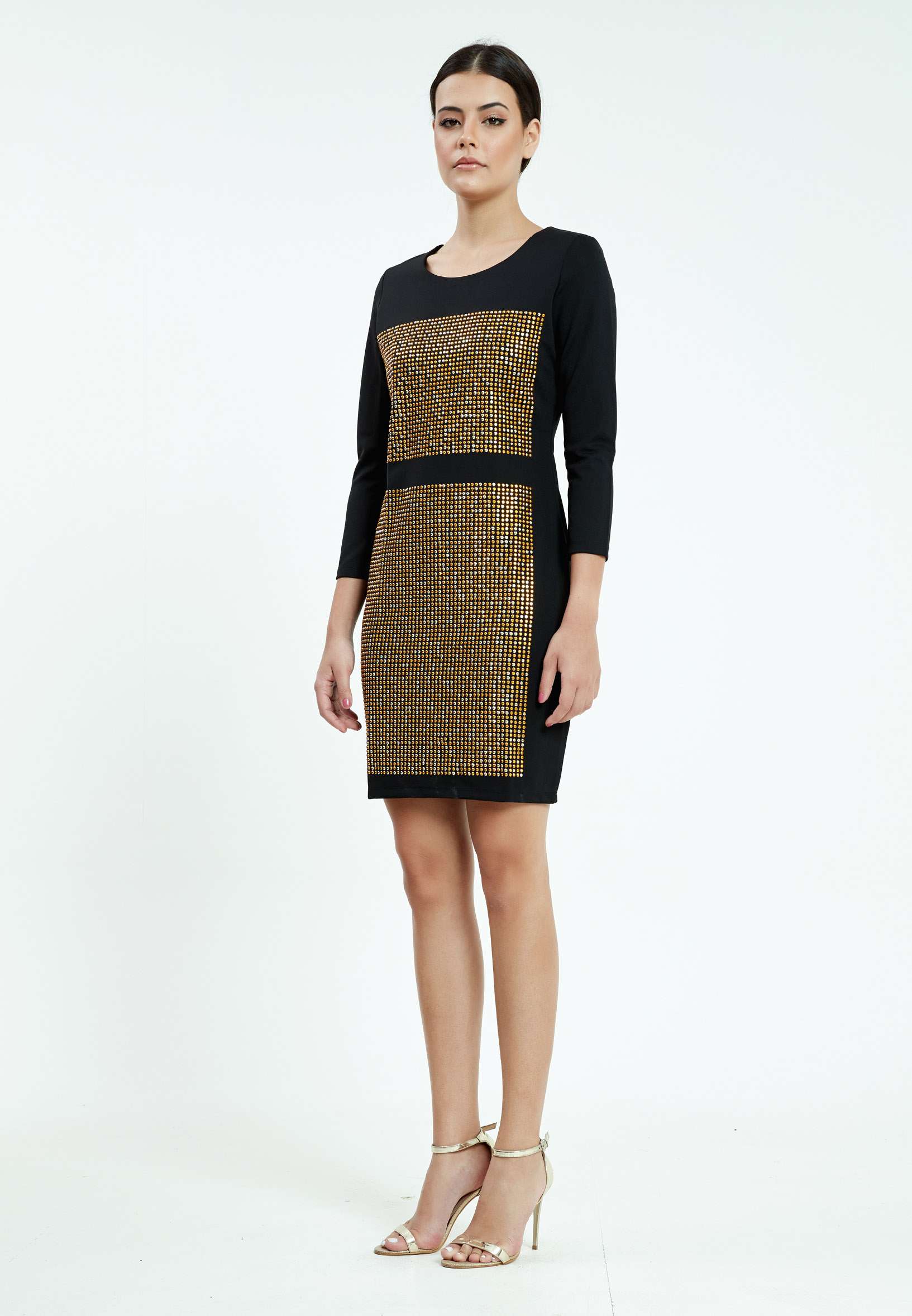 Mid-Length Mini Lycra Column Regular Casual Dress ser18288 - Image 3