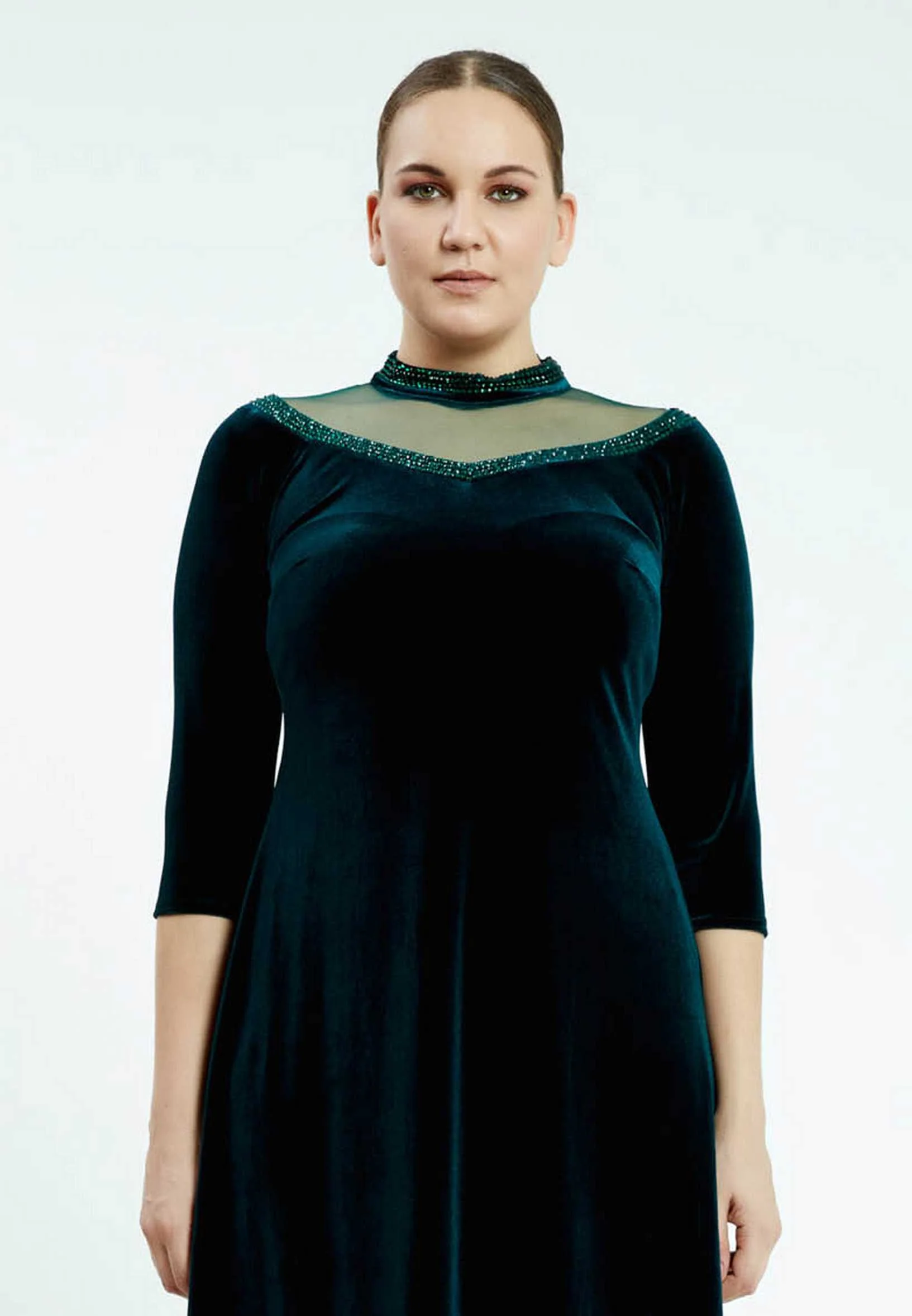 Mid-Length Mini Velvet Bodycon Plus Size Casual Dress ayb18k6938 - Image 8