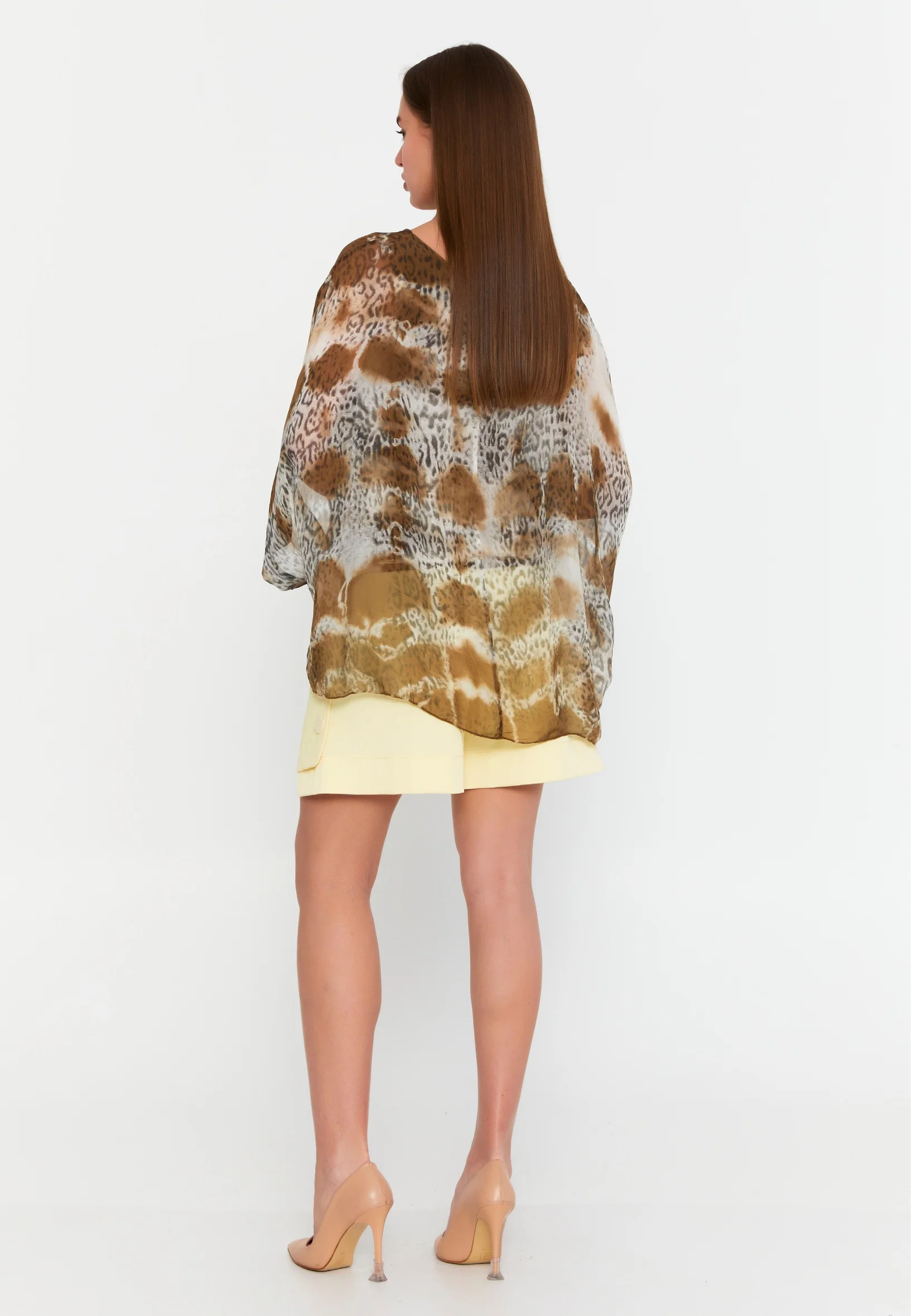 Mid-Length Printed Regular Blouse cav46929d - Image 3