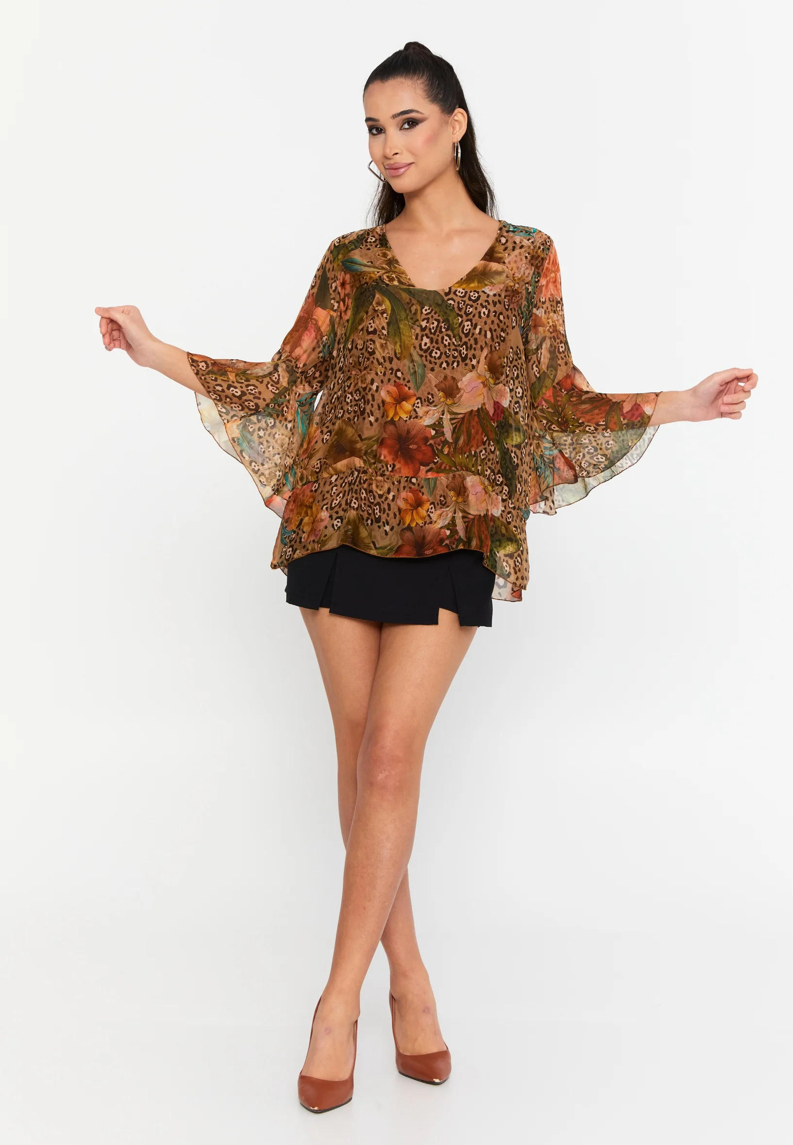 Mid-Length Printed Regular Blouse esl47347 - Image 10