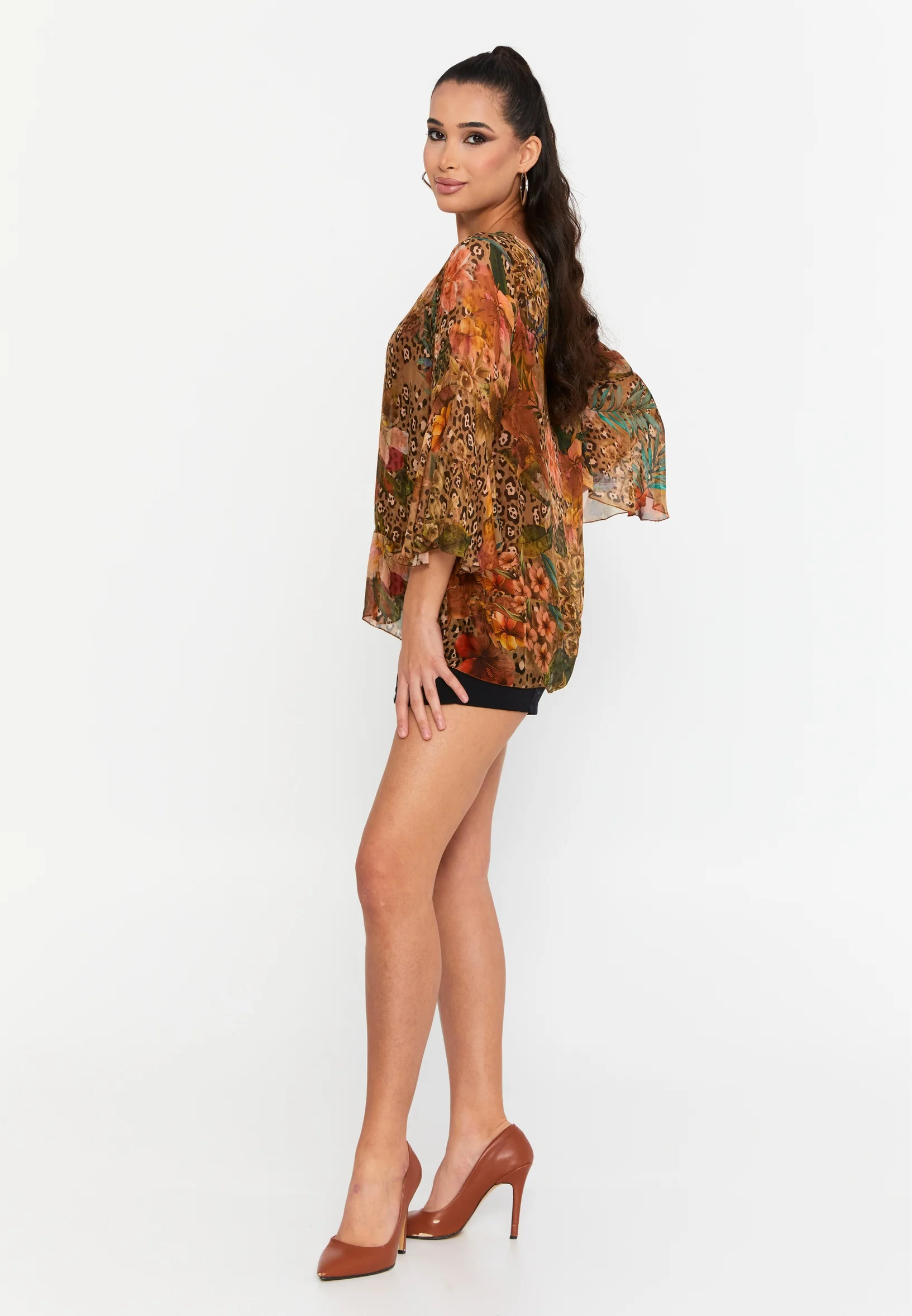 Mid-Length Printed Regular Blouse esl47347 - Image 12