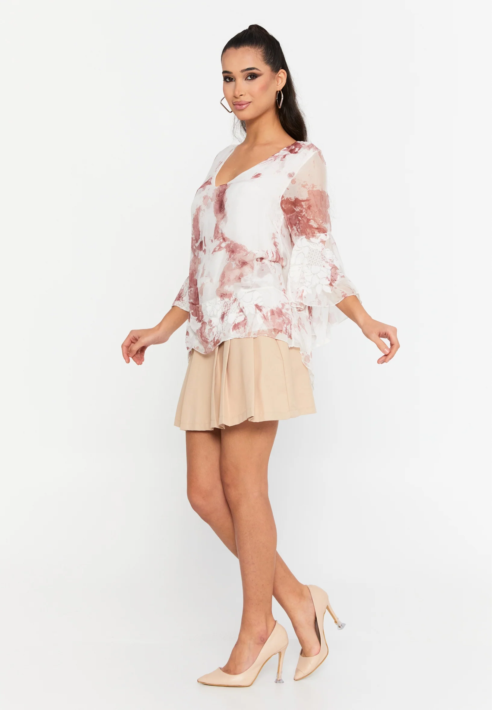 Mid-Length Printed Regular Blouse esl47347 - Image 24