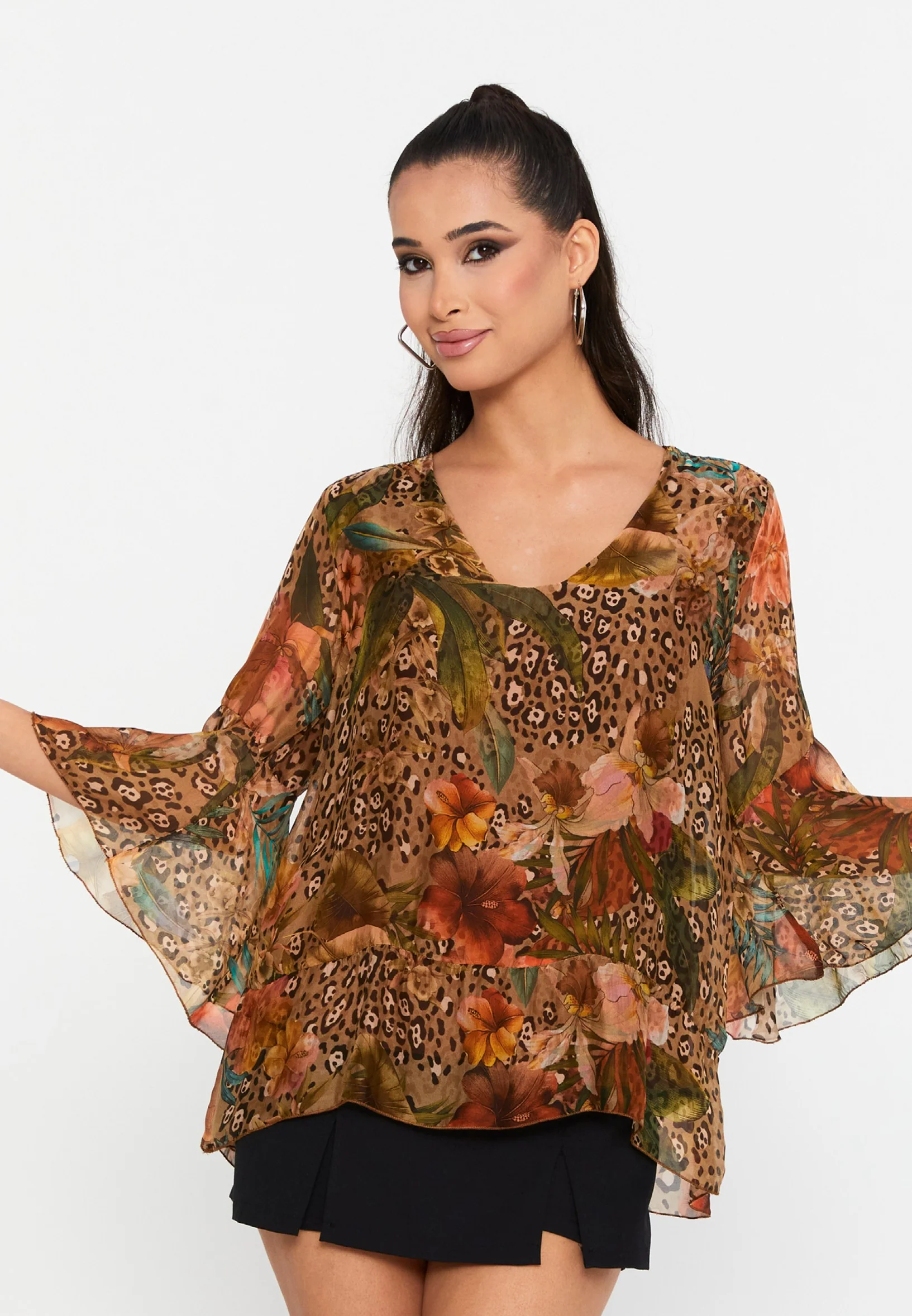 Mid-Length Printed Regular Blouse esl47347 - Image 9