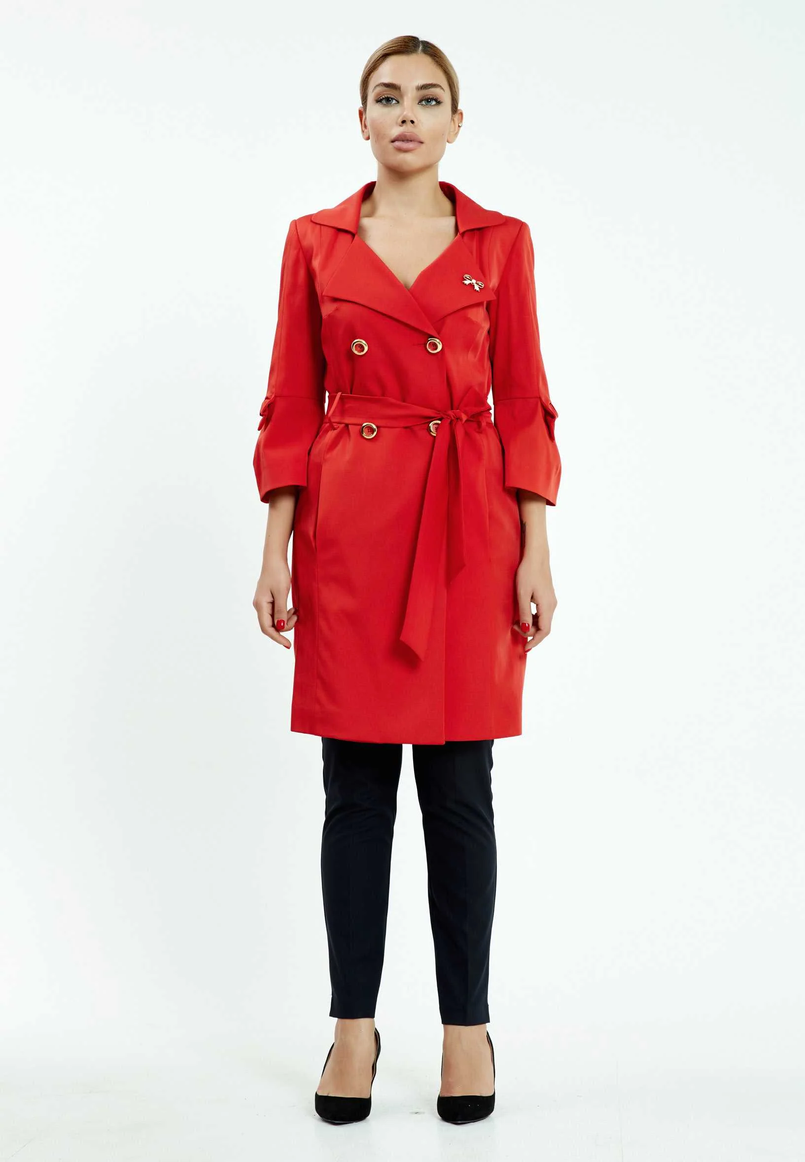Mid-Length Regular Trenchcoat mis78410 - Image 2