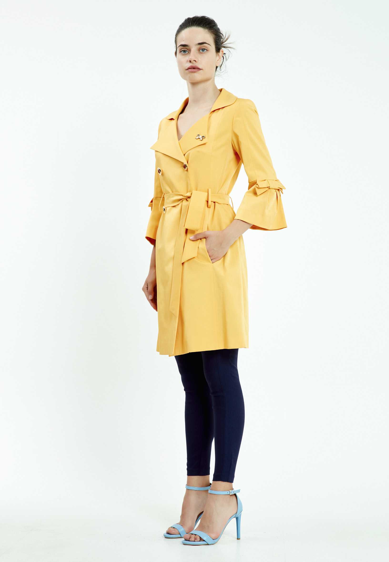 Mid-Length Regular Trenchcoat mis78410 - Image 8