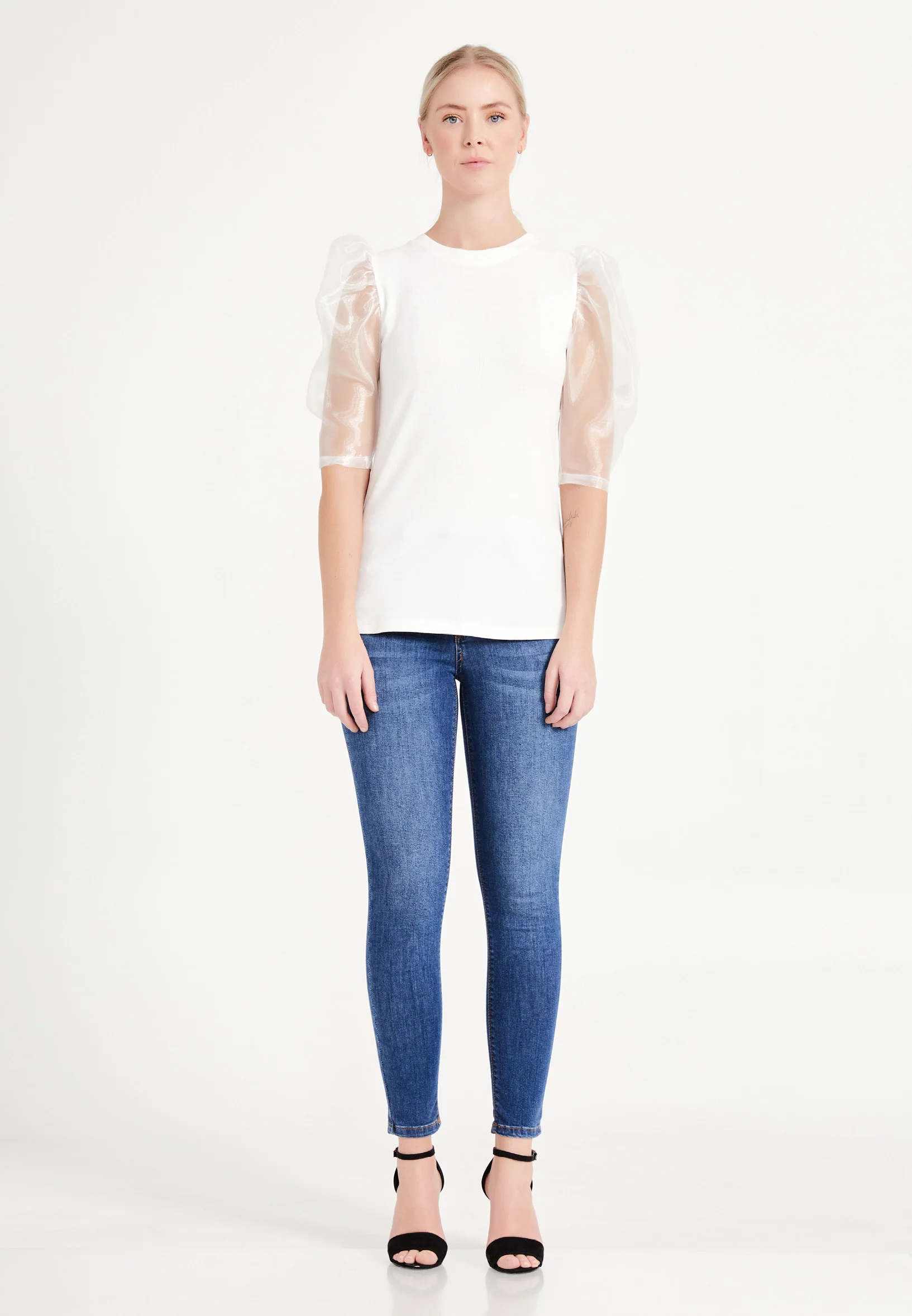 Mid-Length Solid Color Regular Blouse ber20y4130 - Image 2