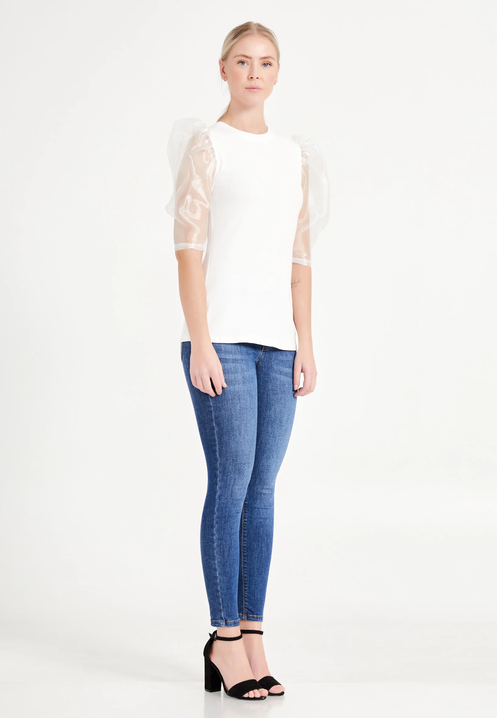 Mid-Length Solid Color Regular Blouse ber20y4130 - Image 3