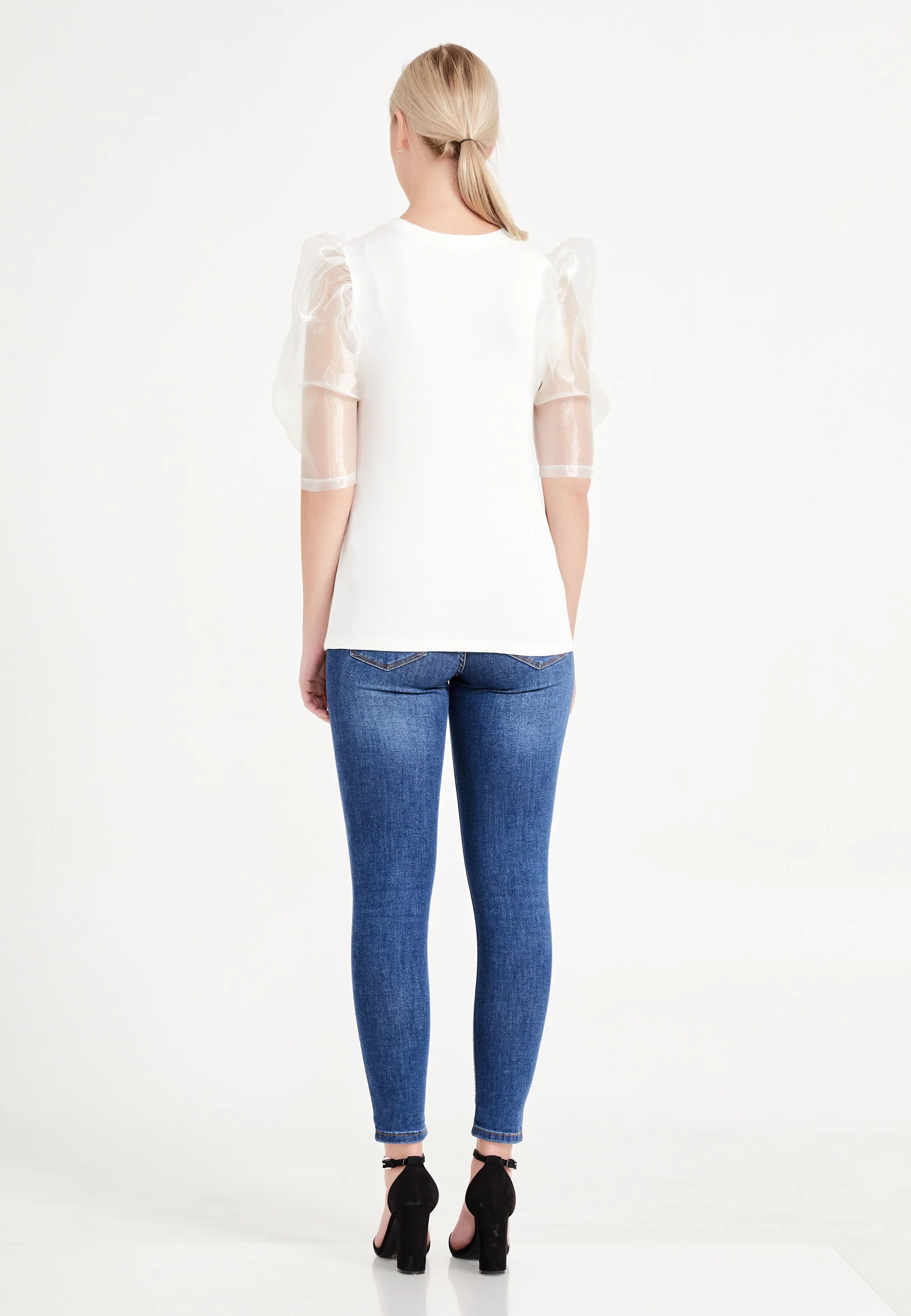 Mid-Length Solid Color Regular Blouse ber20y4130 - Image 4