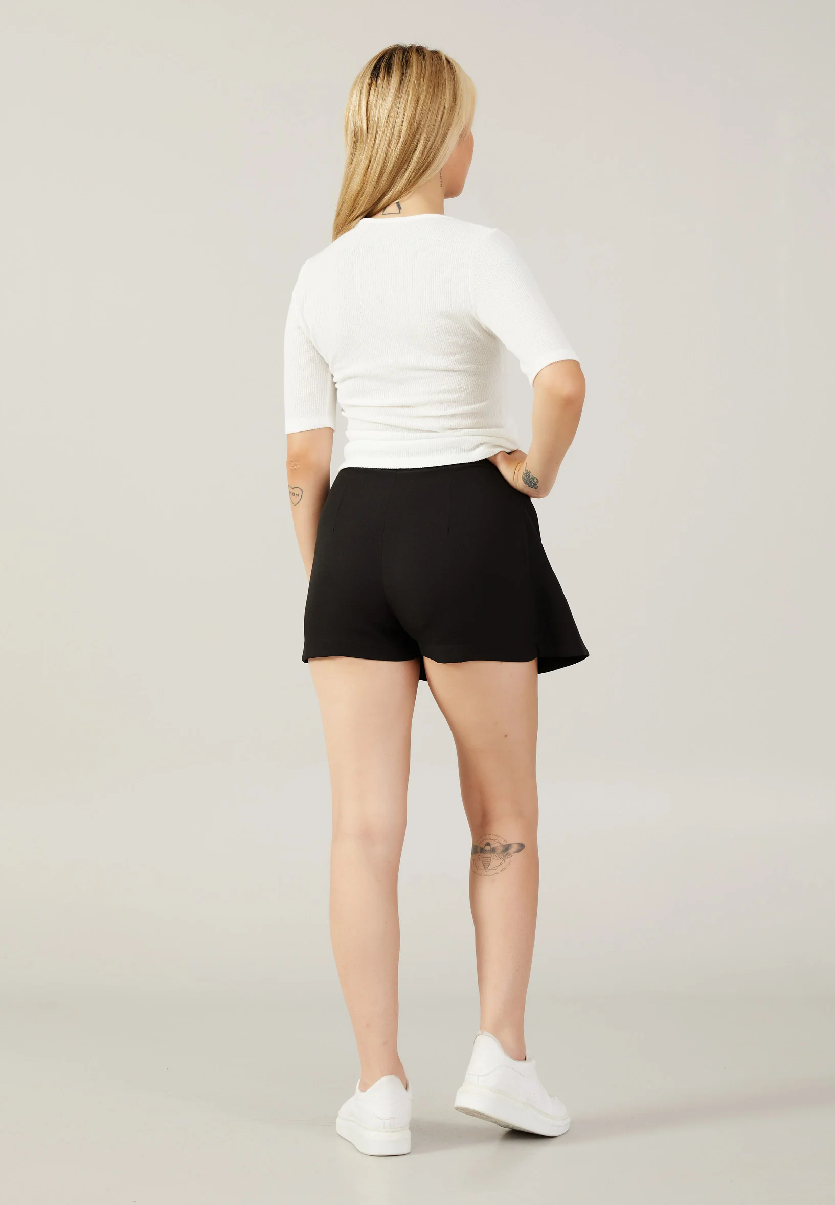 Mid-Length Solid Color Regular Blouse ber22k4119 - Image 12
