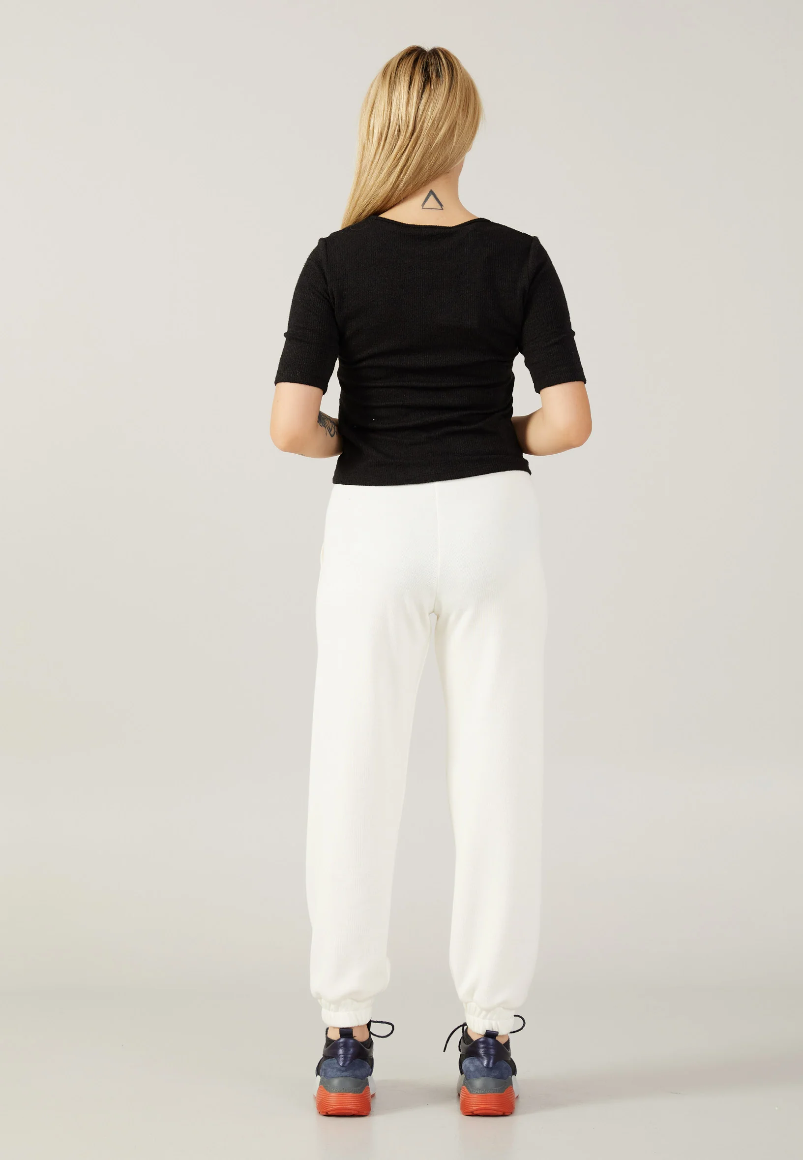 Mid-Length Solid Color Regular Blouse ber22k4119 - Image 4