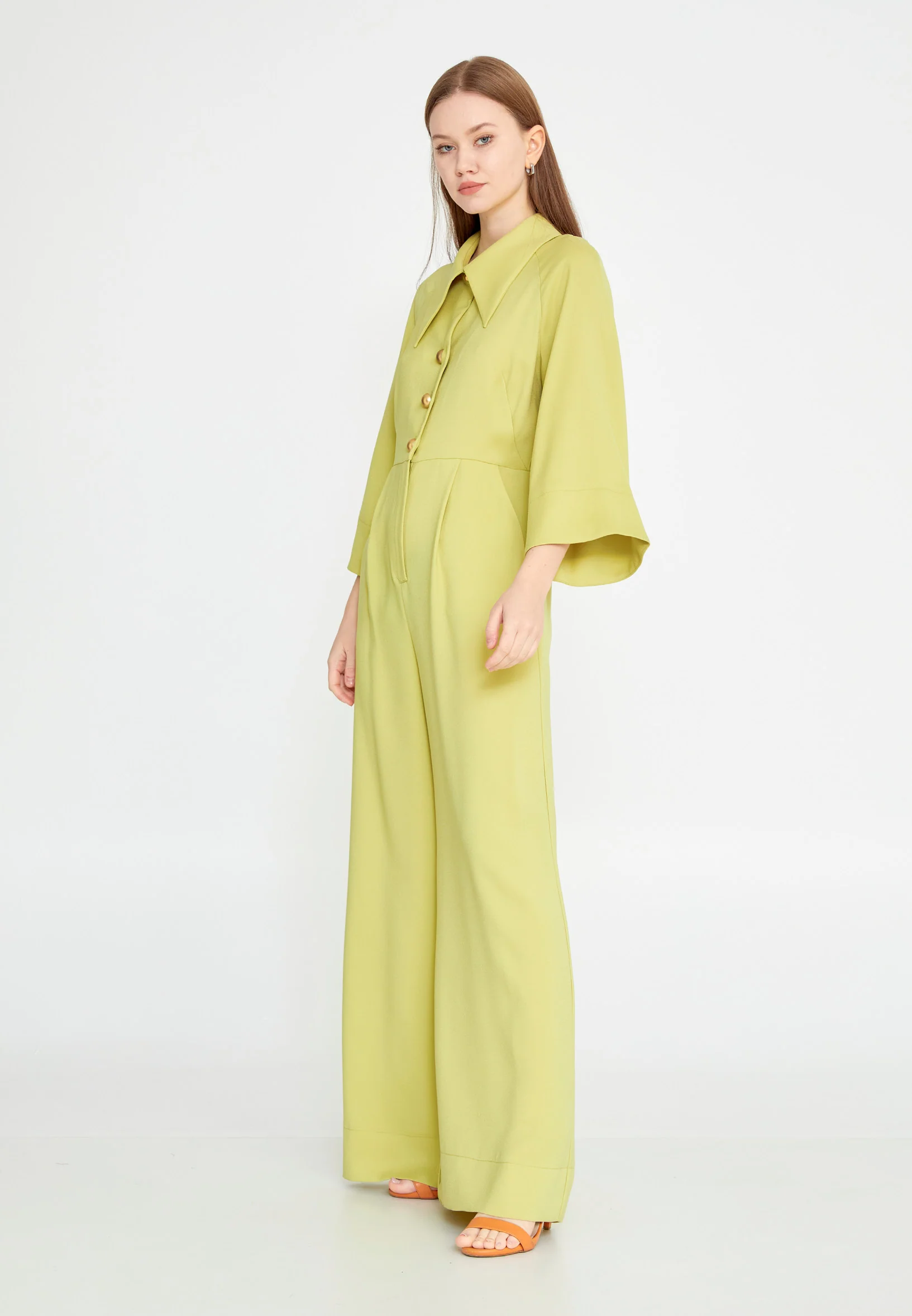 Mid-Length Solid Color Regular Fit Regular Casual Jumpsuit kmy24y22403 - Image 3