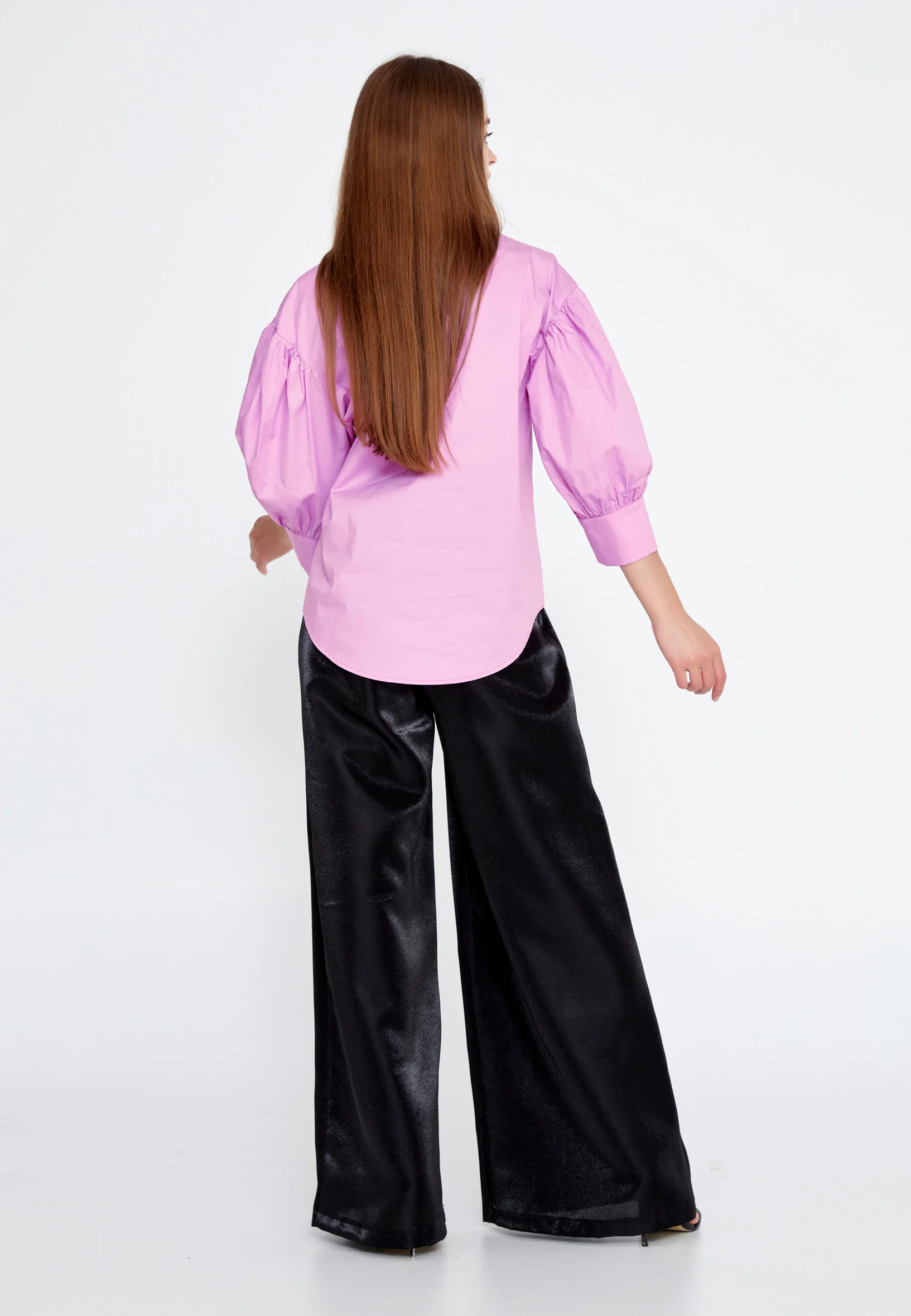 Mid-Length Solid Color Regular Shirt ber23y4133 - Image 8