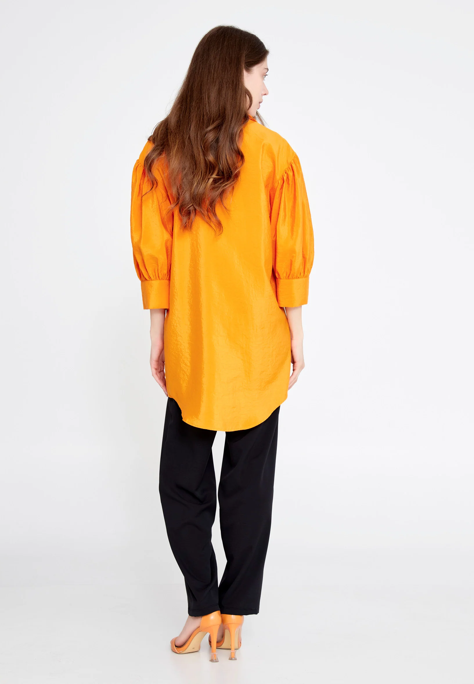 Mid-Length Solid Color Regular Tunic ber23y6102 - Image 3