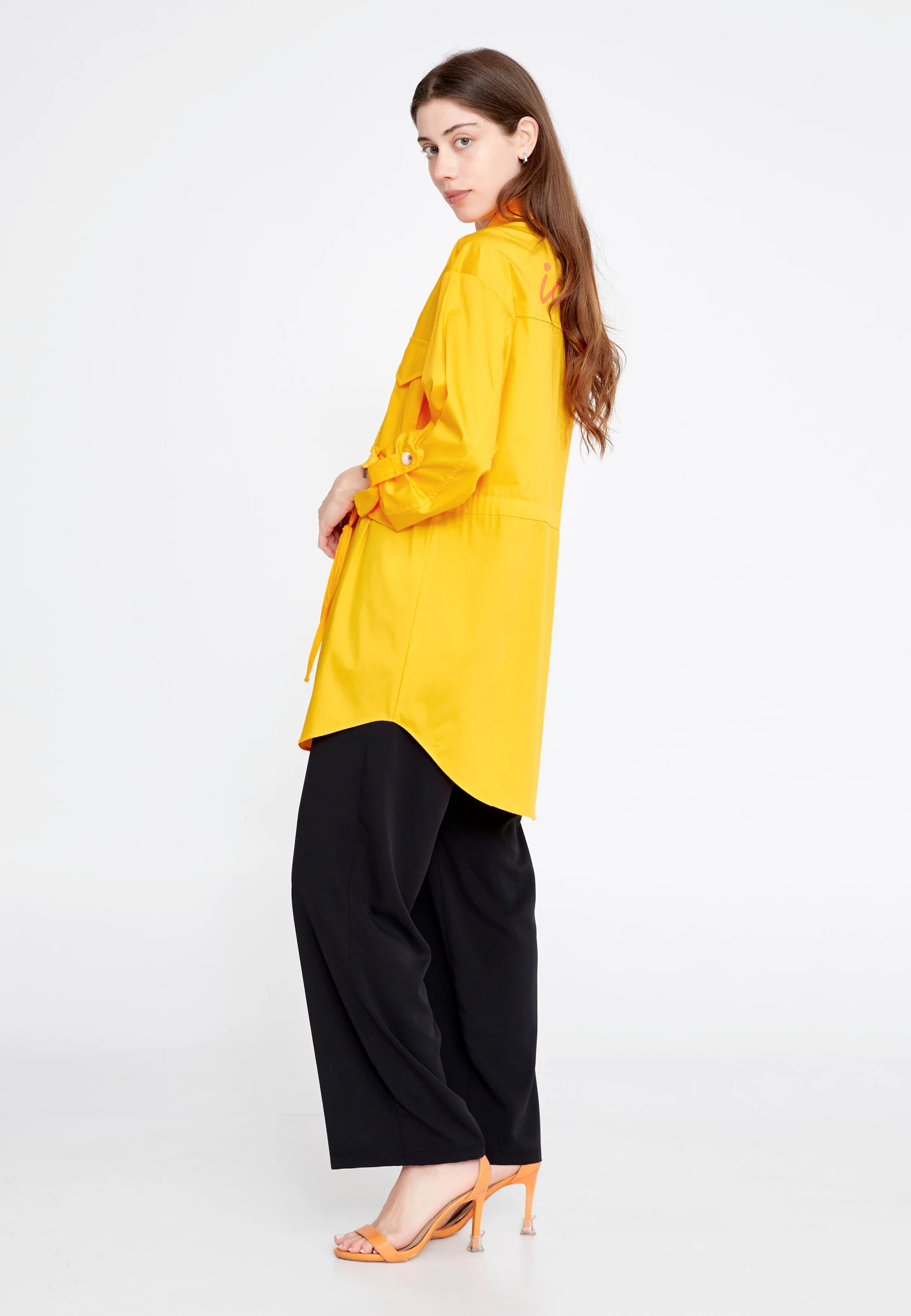 Mid-Length Solid Color Regular Tunic ber23y6103 - Image 8