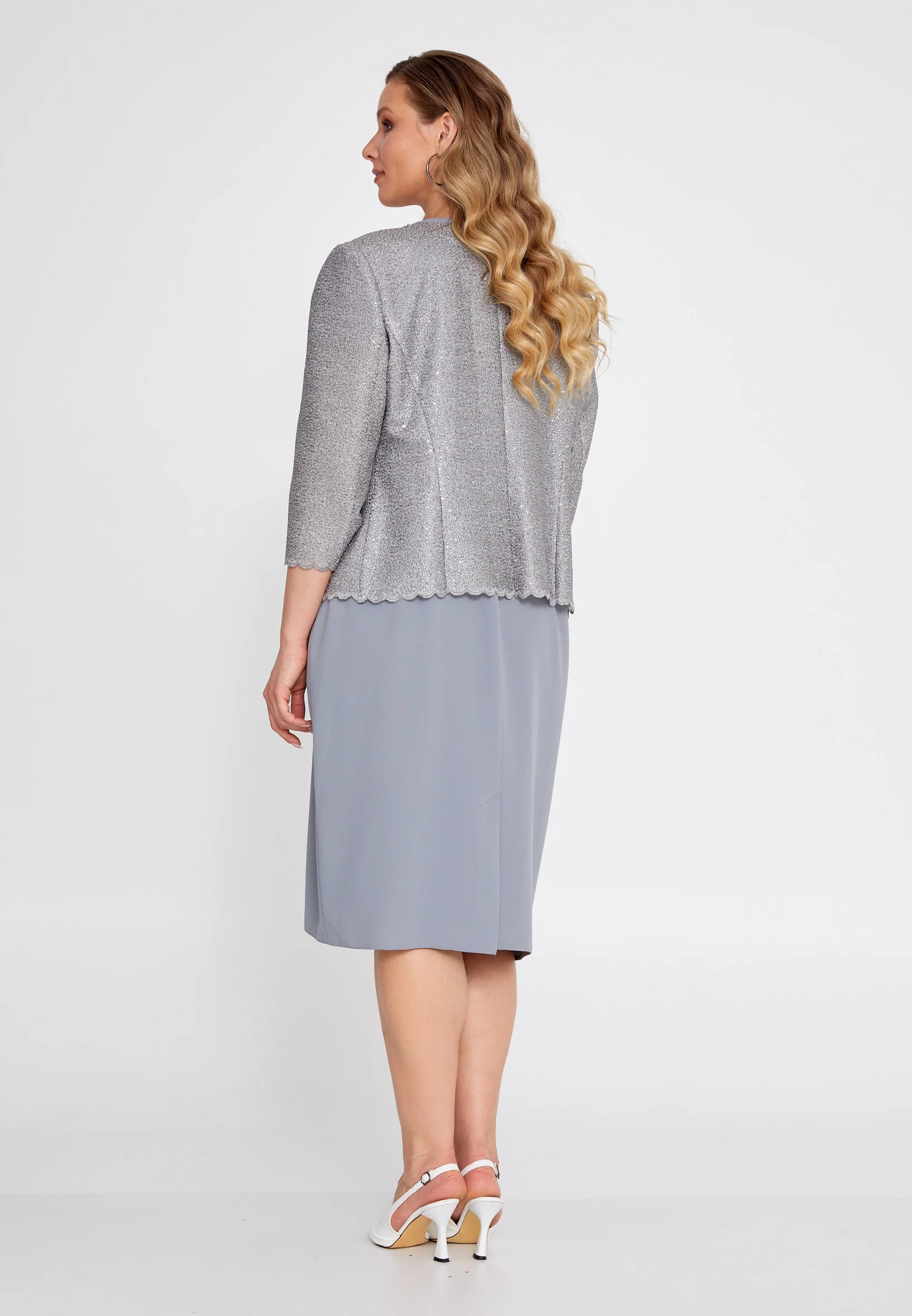 Mid-Length Viscose With Stones Plus Size Two-Piece Outfit gyl703-1 - Image 3