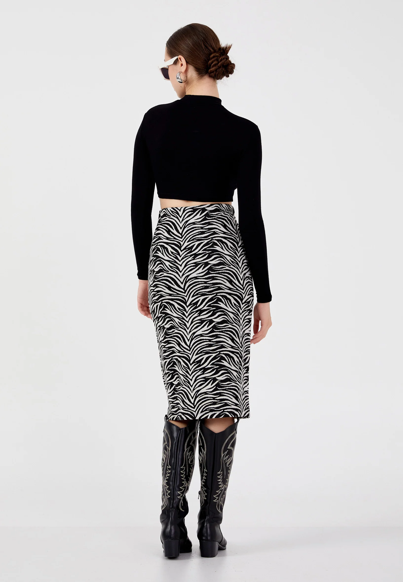 Midi Animal Print Regular Skirt ber23k3121 - Image 3