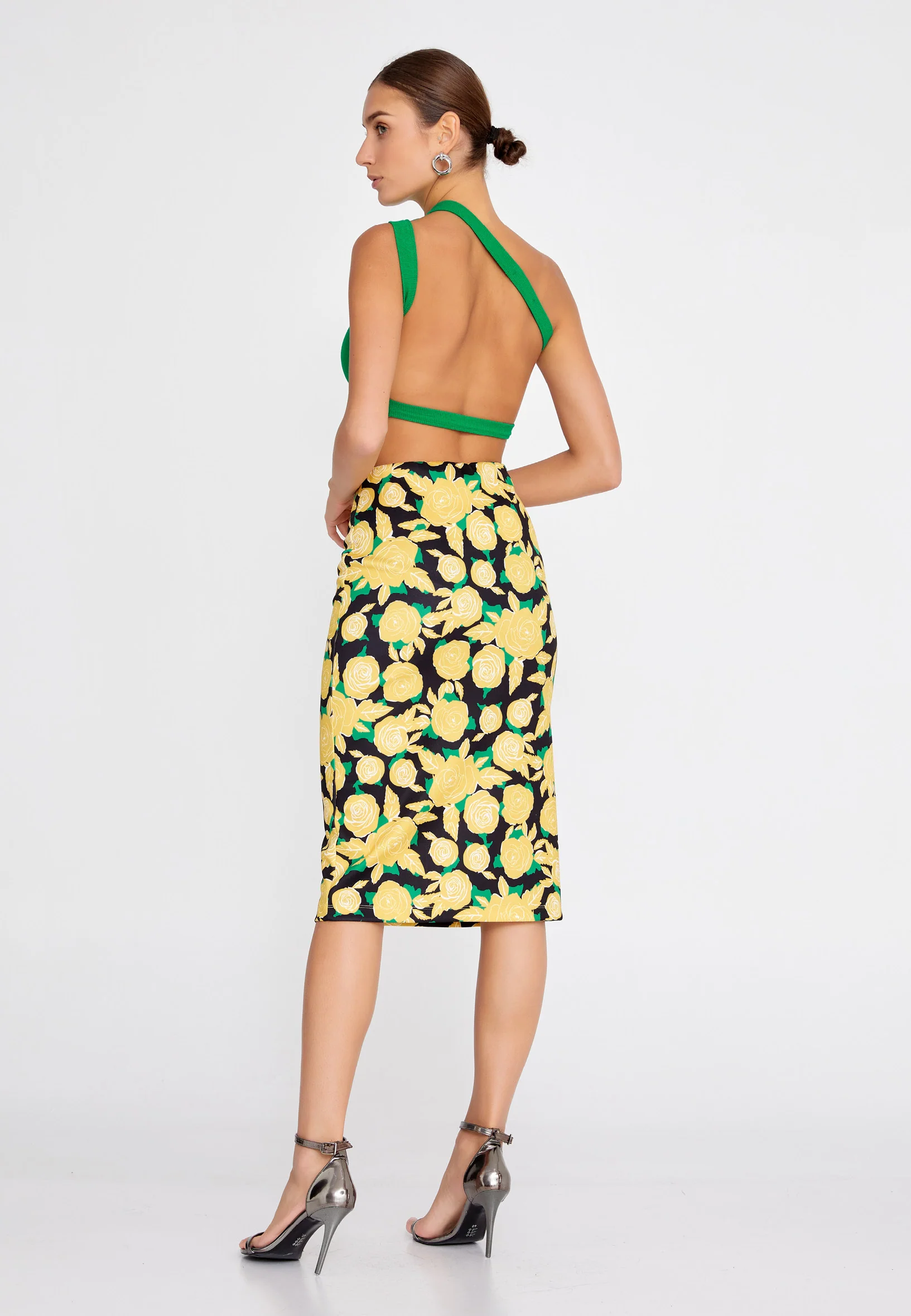 Midi Floral Regular Skirt ber23k3141 - Image 11