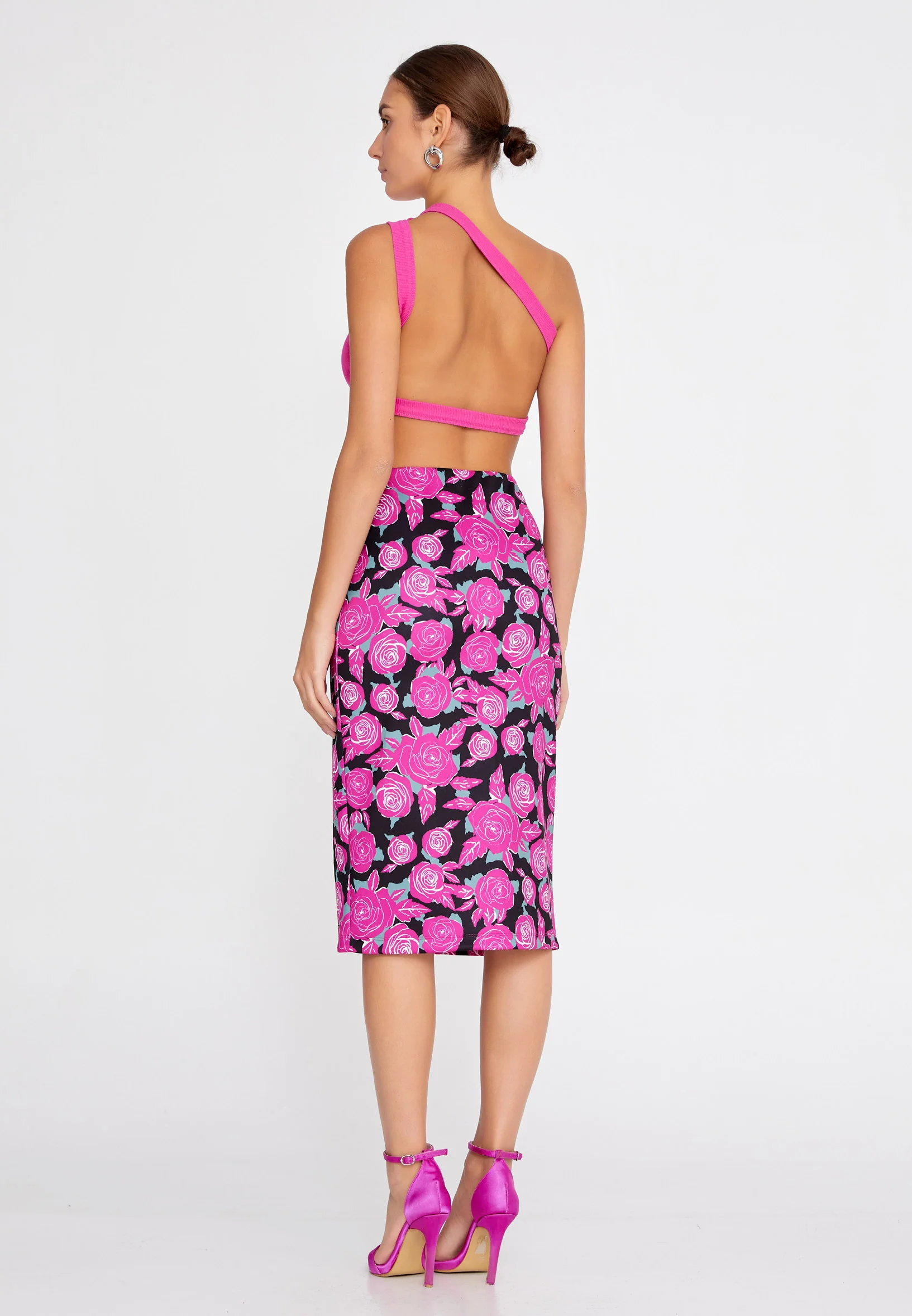 Midi Floral Regular Skirt ber23k3141 - Image 3