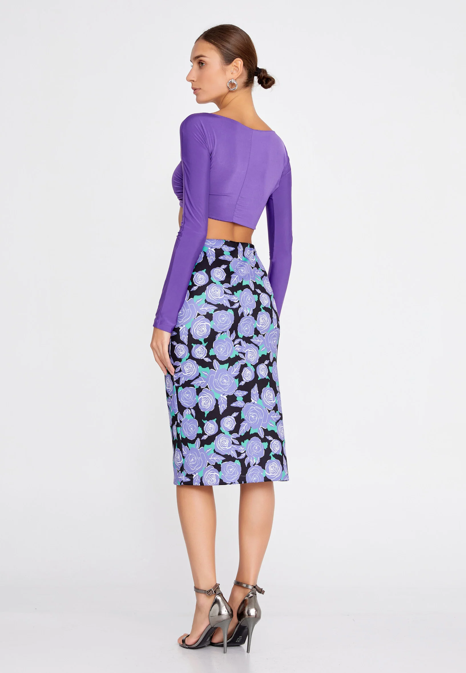 Midi Floral Regular Skirt ber23k3141 - Image 7