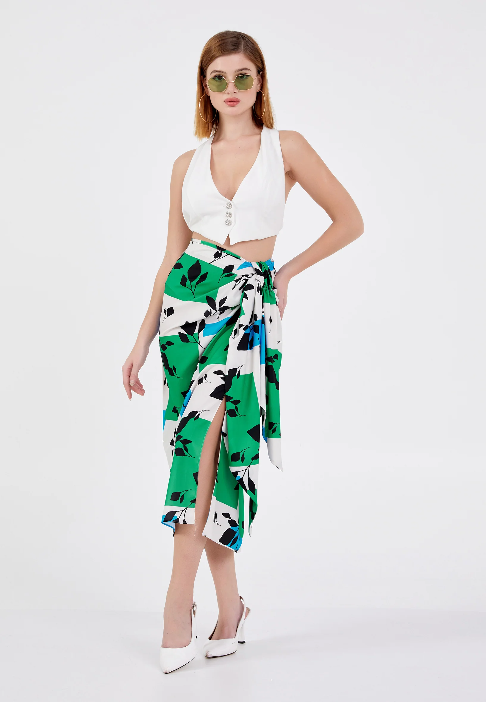 Midi Floral Regular Skirt ber23y3122 - Image 2