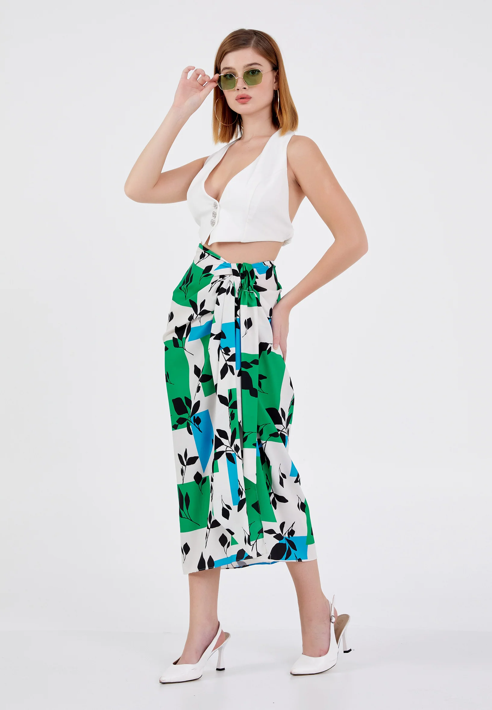 Midi Floral Regular Skirt ber23y3122 - Image 4