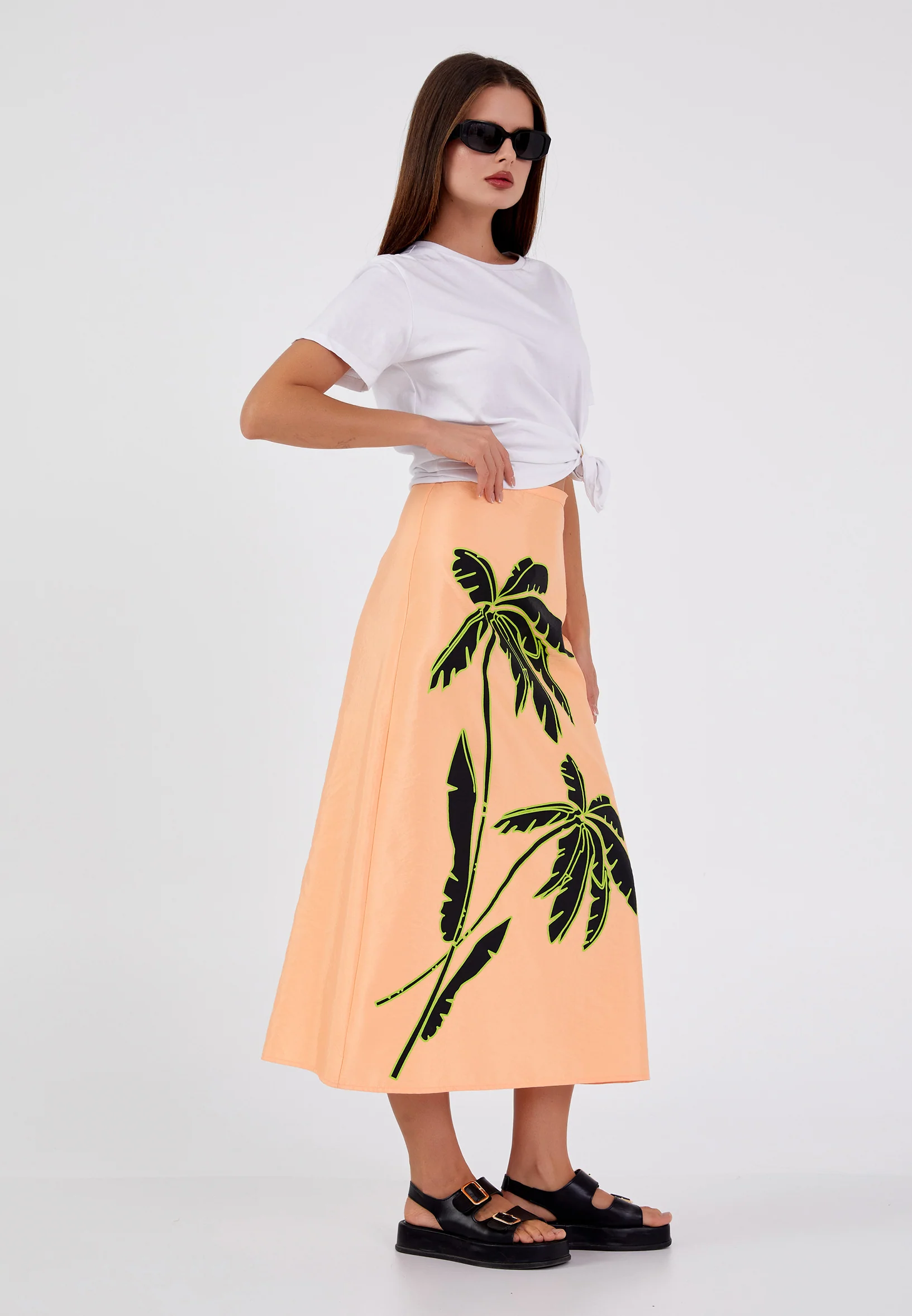 Midi Floral Regular Skirt ber23y3129 - Image 12