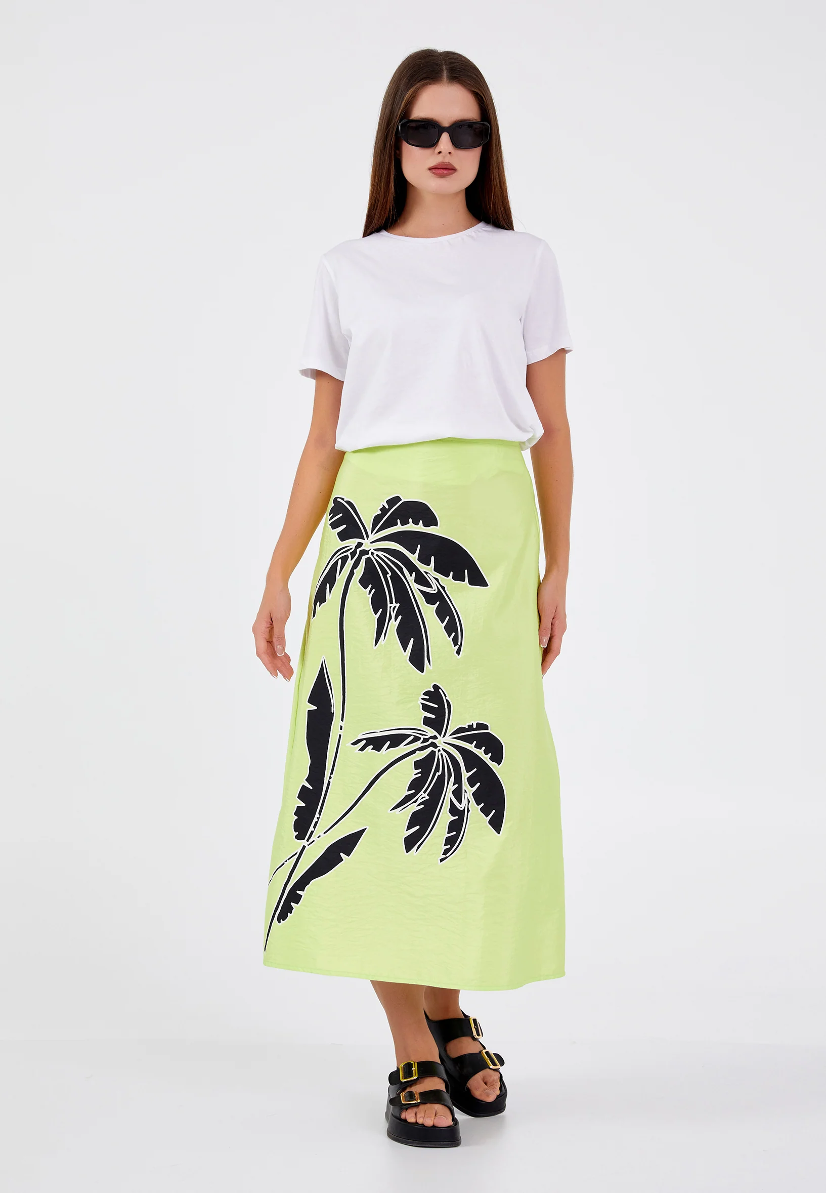 Midi Floral Regular Skirt ber23y3129 - Image 6