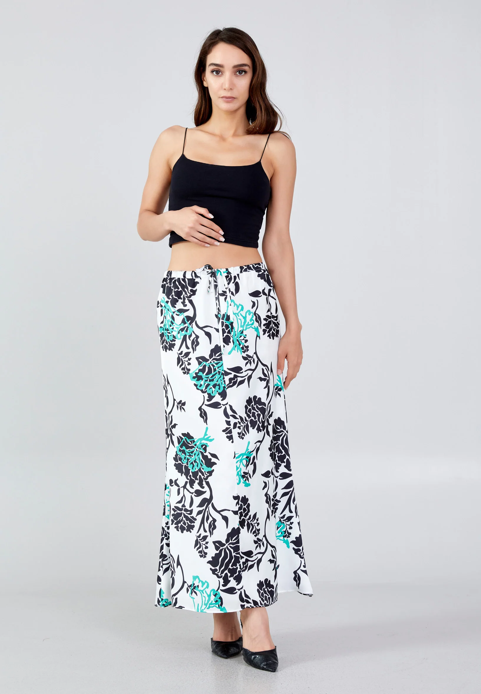 Midi Floral Regular Skirt ber23y3141